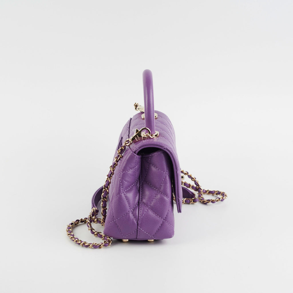 ITEM 9 - Chanel Mini Coco Handle Purple