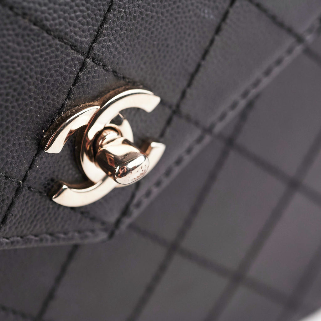 ITEM 31 - Chanel Vintage Square Black Top Handle Bag