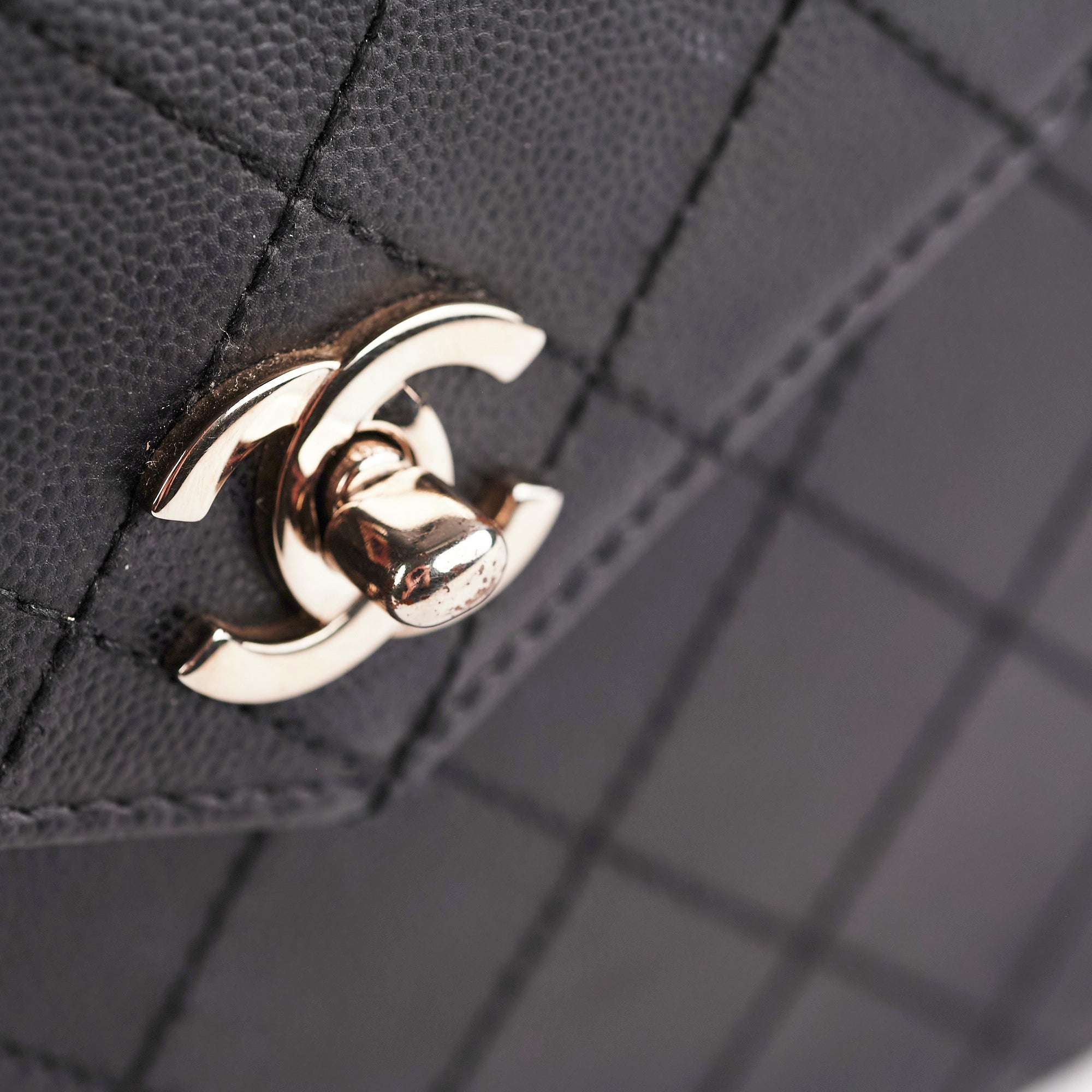 ITEM 31 - Chanel Vintage Square Black Top Handle Bag