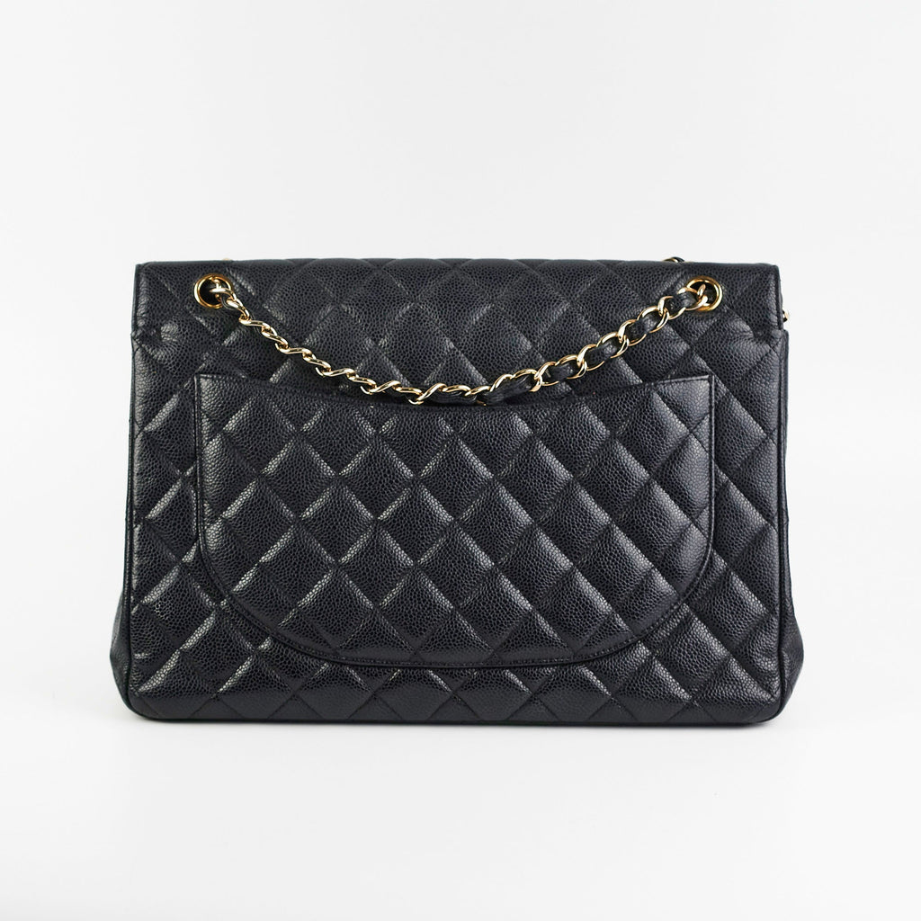 Chanel Maxi Jumbo Double Flap Black Caviar