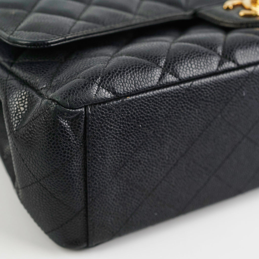 Chanel Maxi Jumbo Double Flap Black Caviar