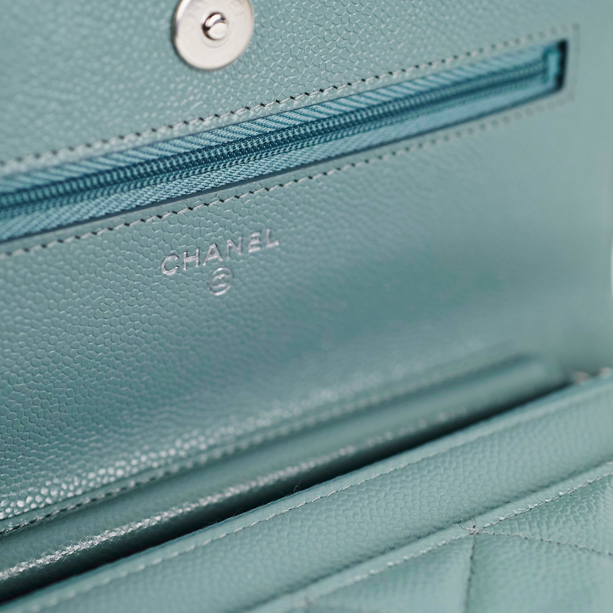 Chanel Wallet on Chain WOC Caviar Blue