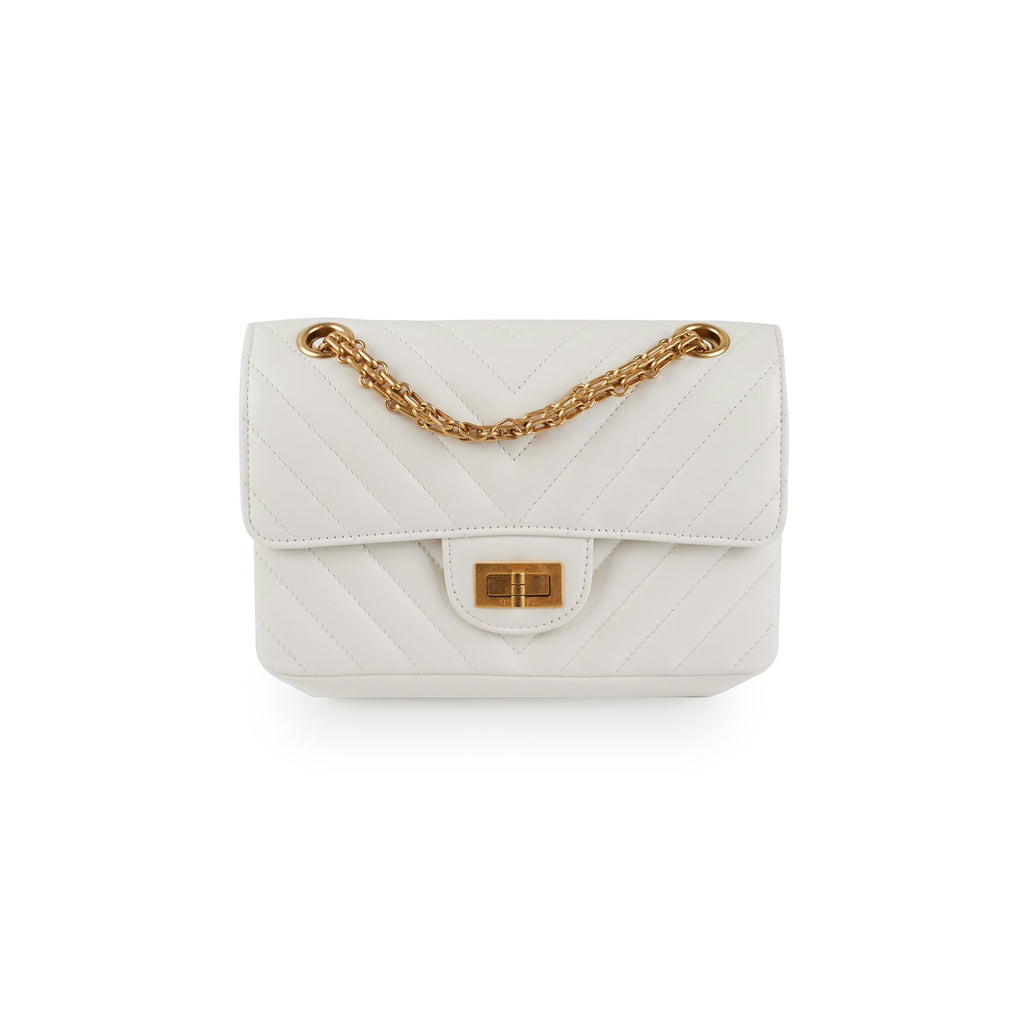 Chanel chevron Reissue Mini White