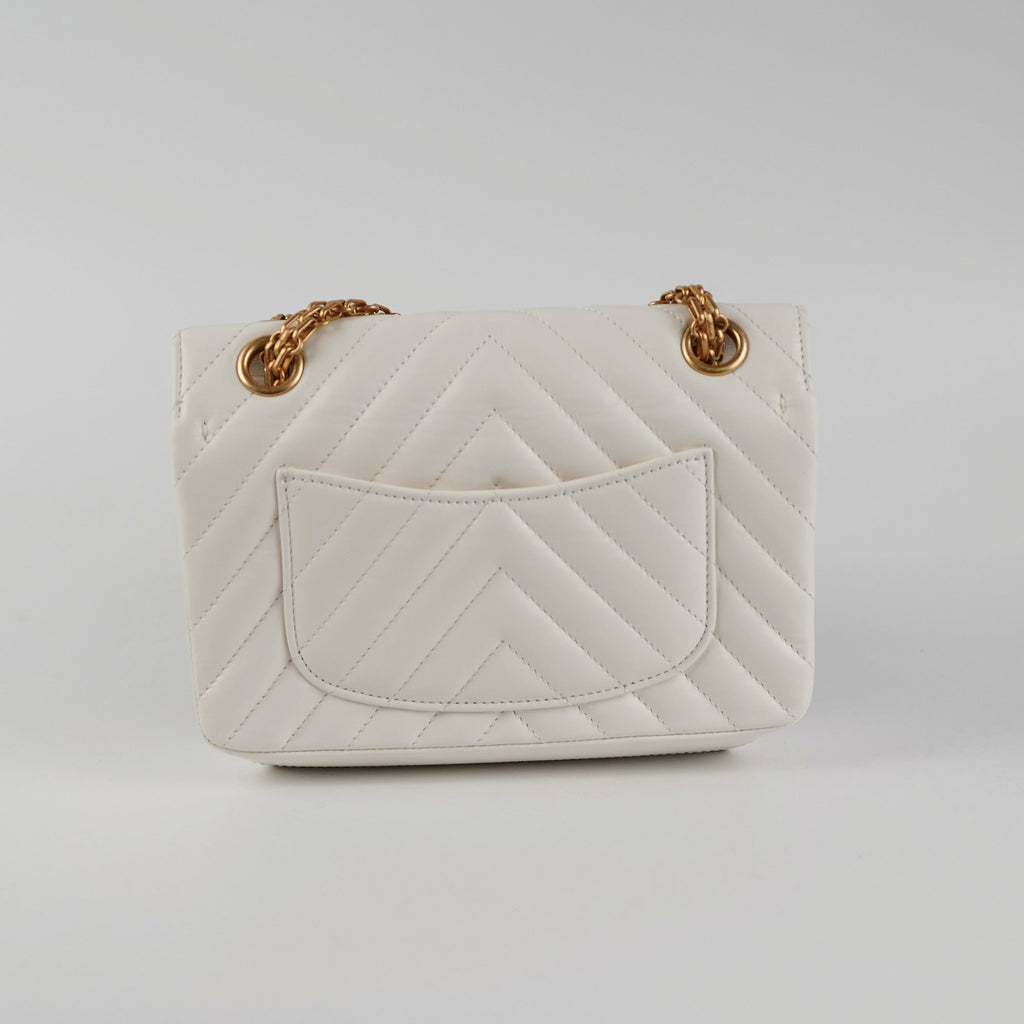 Chanel chevron Reissue Mini White