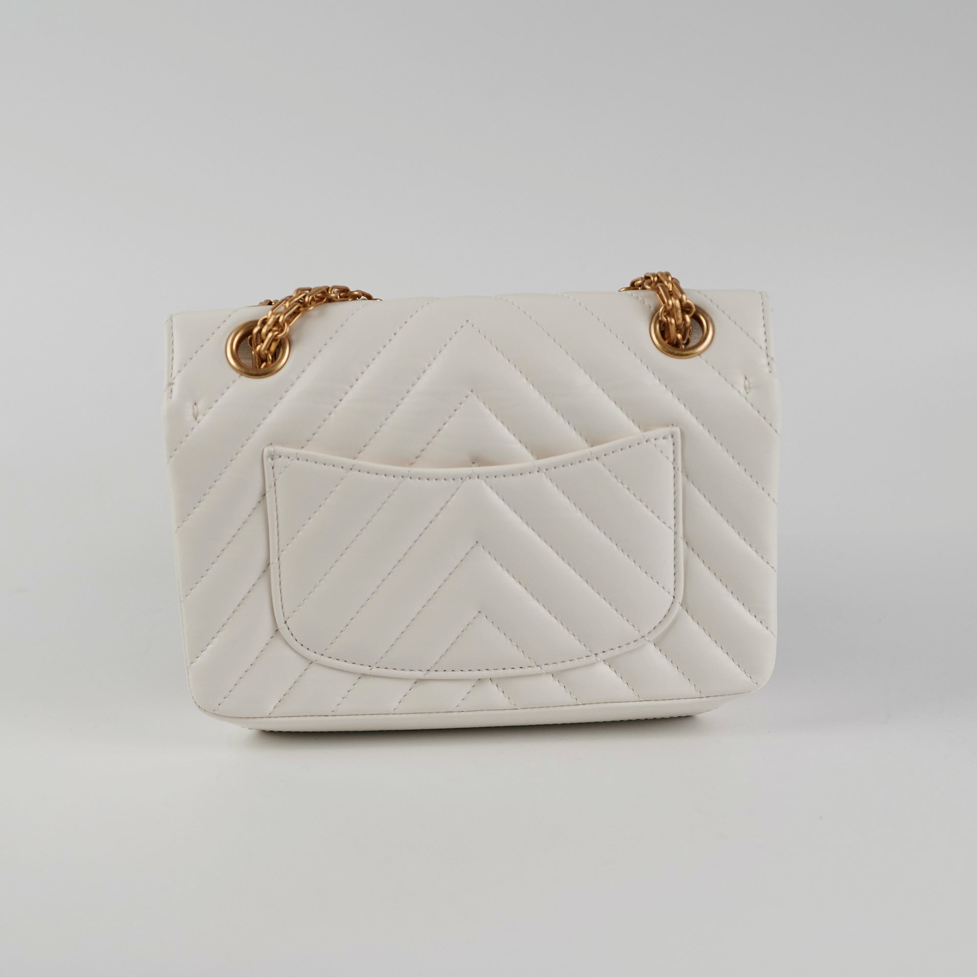 Chanel chevron Reissue Mini White