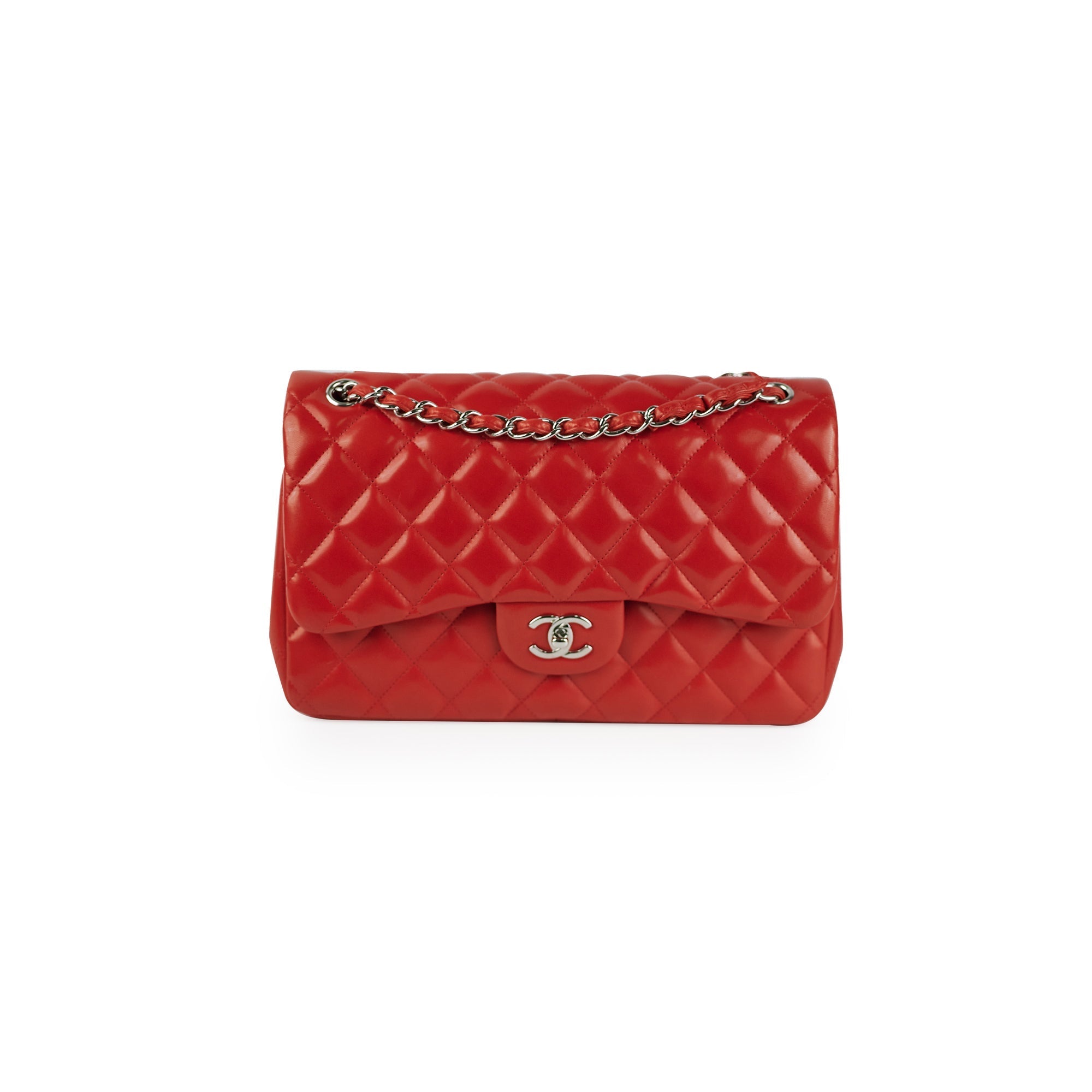 Chanel Jumbo Double Flap Red