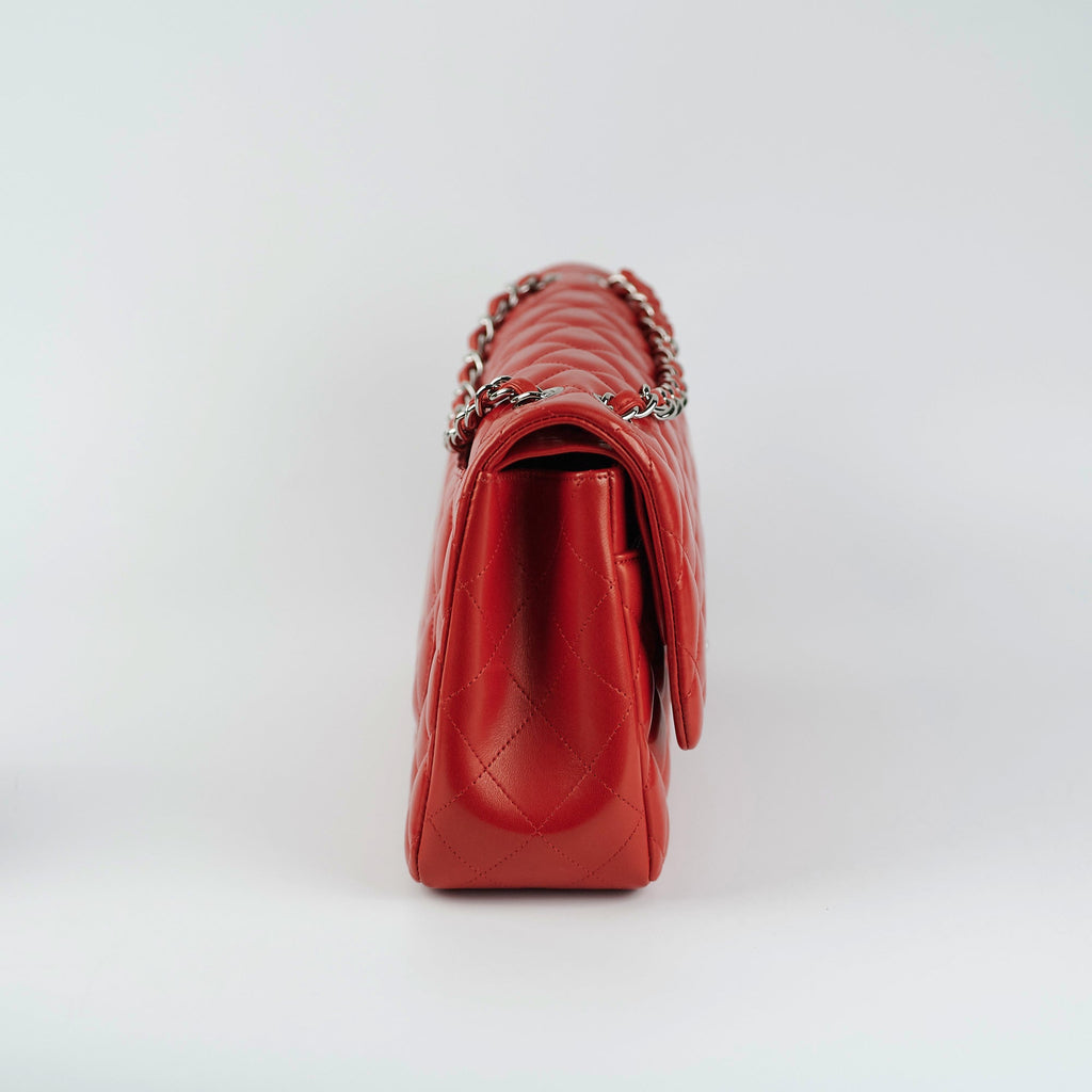 Chanel Jumbo Double Flap Red