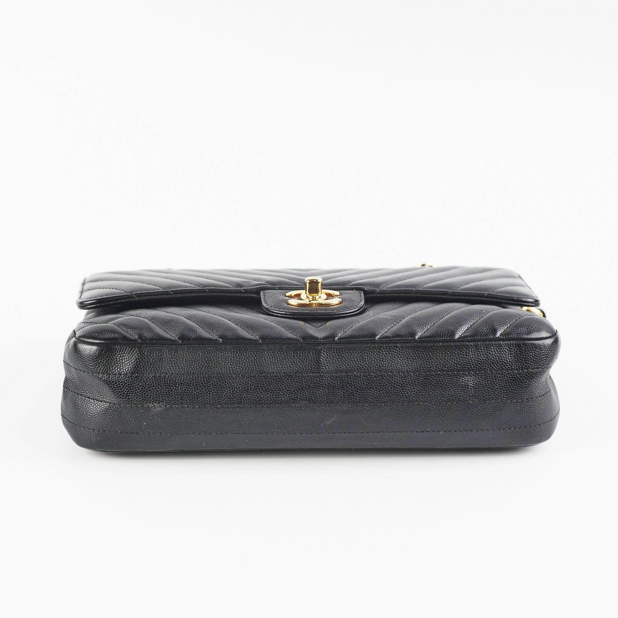 Chanel Chevron Classic Medium/Large Black