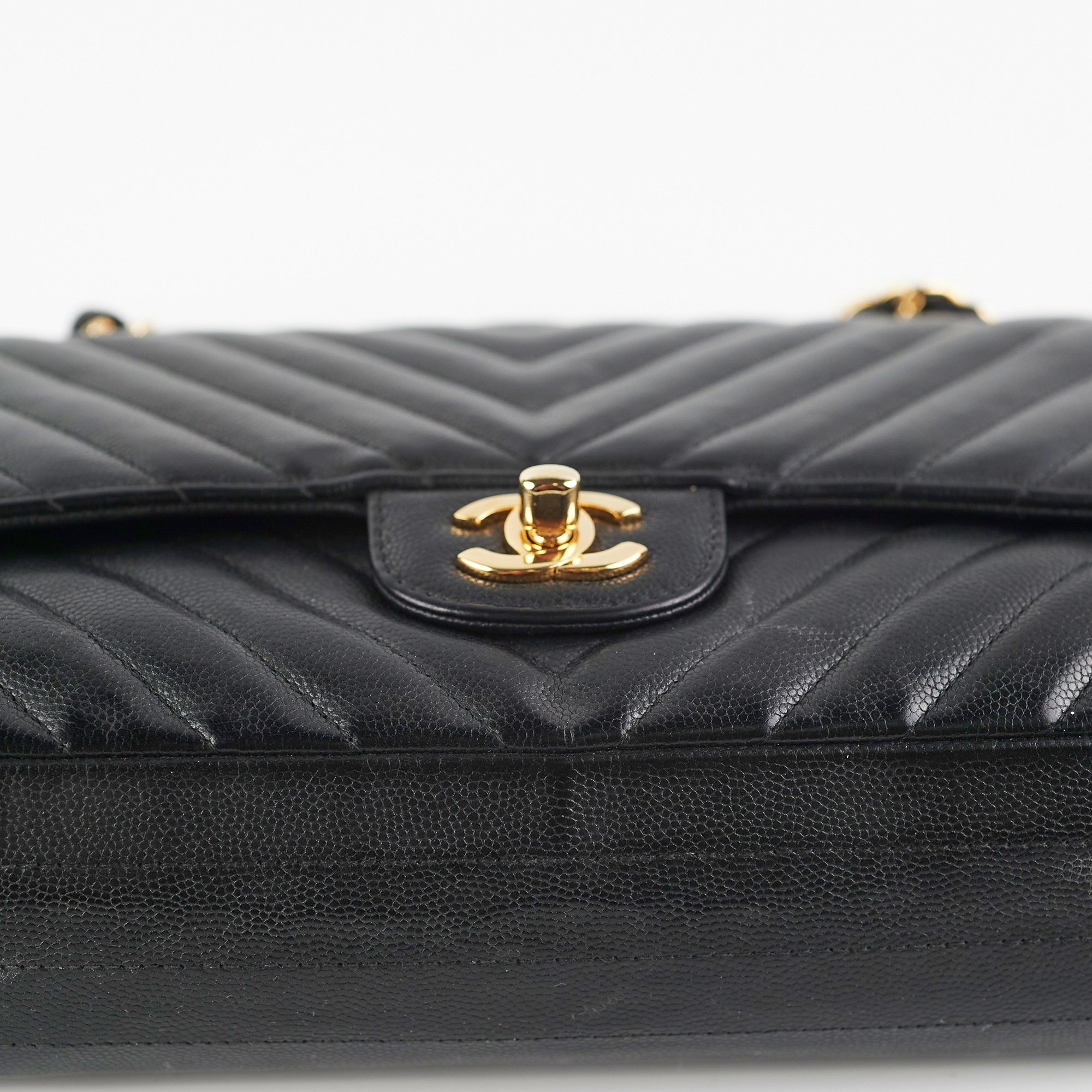 Chanel Chevron Classic Medium/Large Black