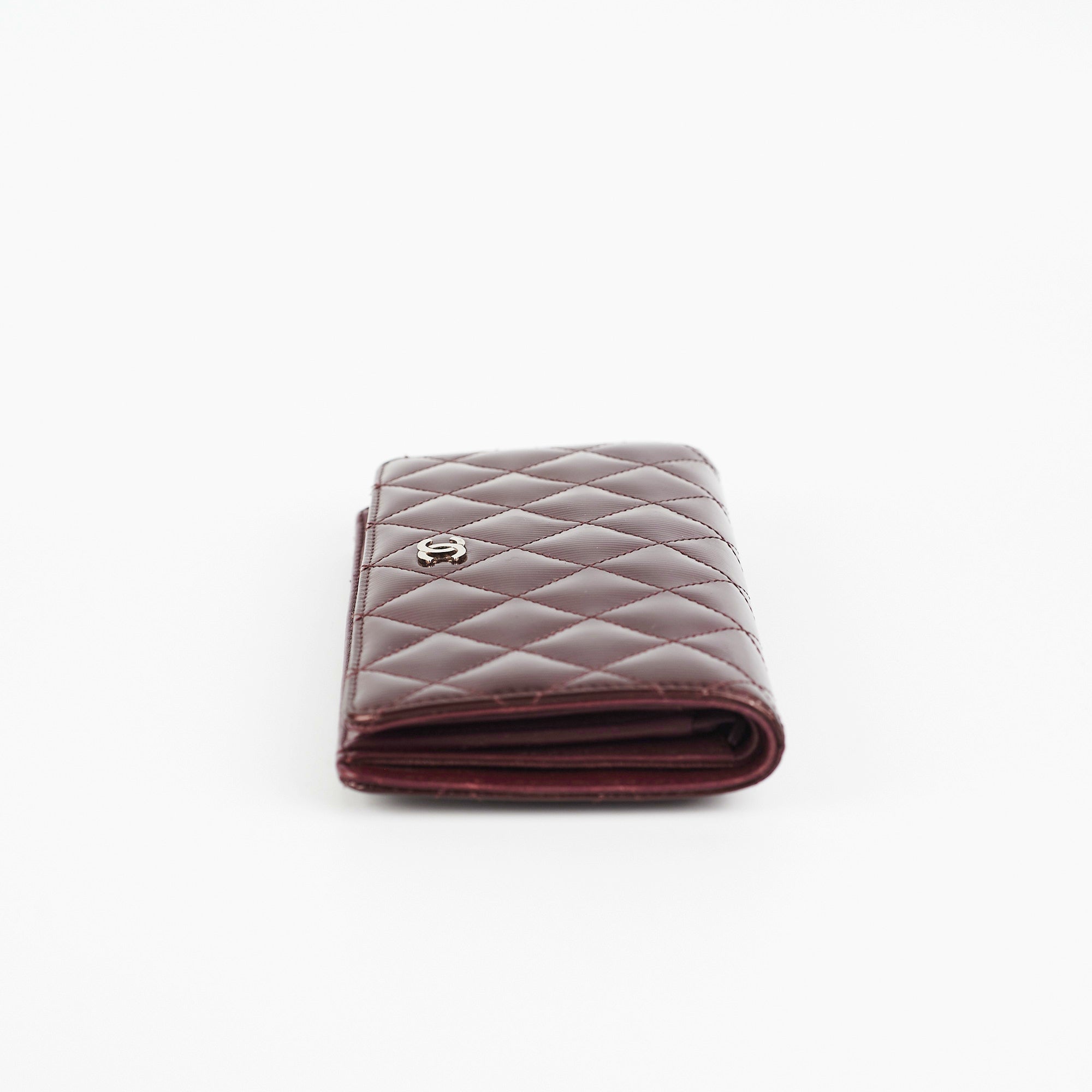 Chanel Long Wallet Patent Burgundy