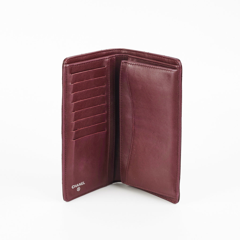 Chanel Long Wallet Patent Burgundy
