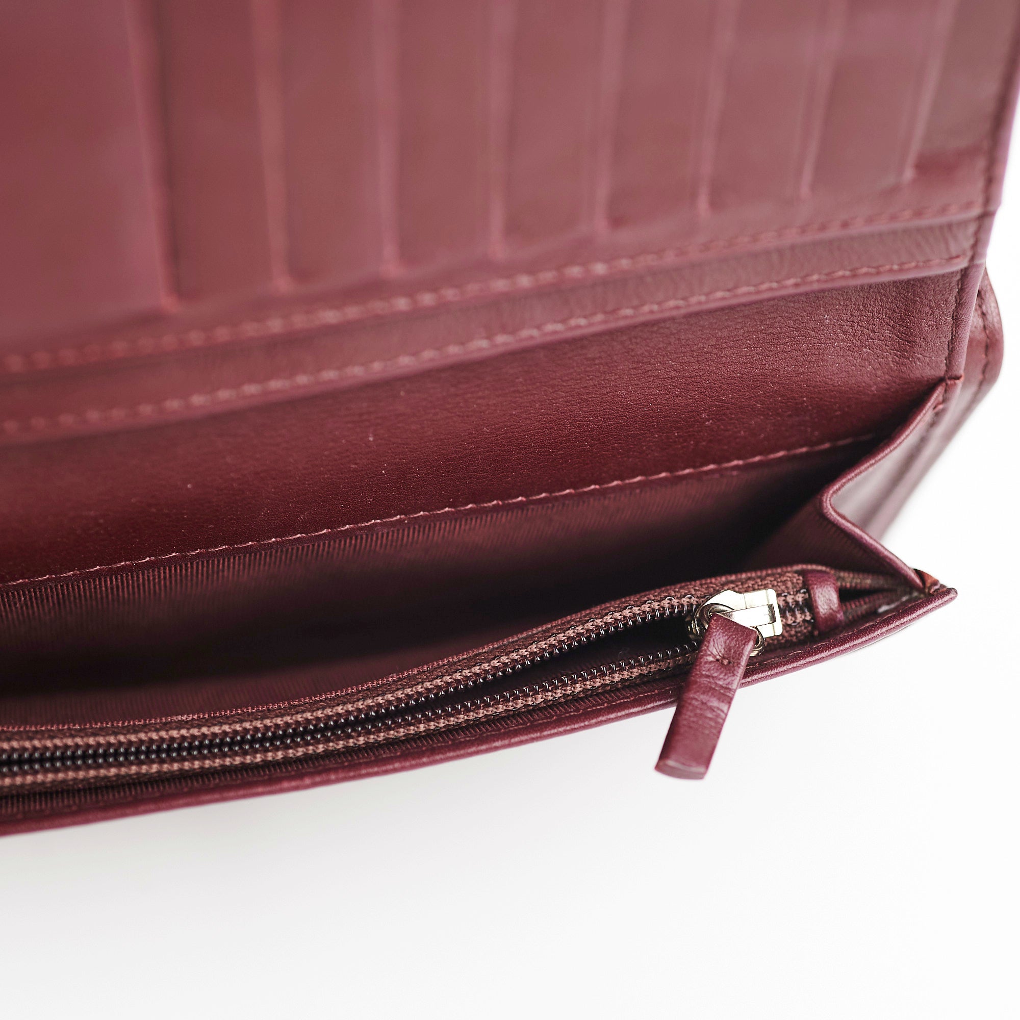 Chanel Long Wallet Patent Burgundy
