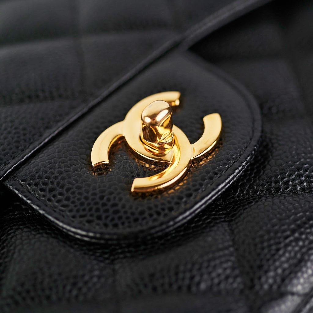 Chanel Classic Flap Jumbo Caviar Black Shoulder Bag