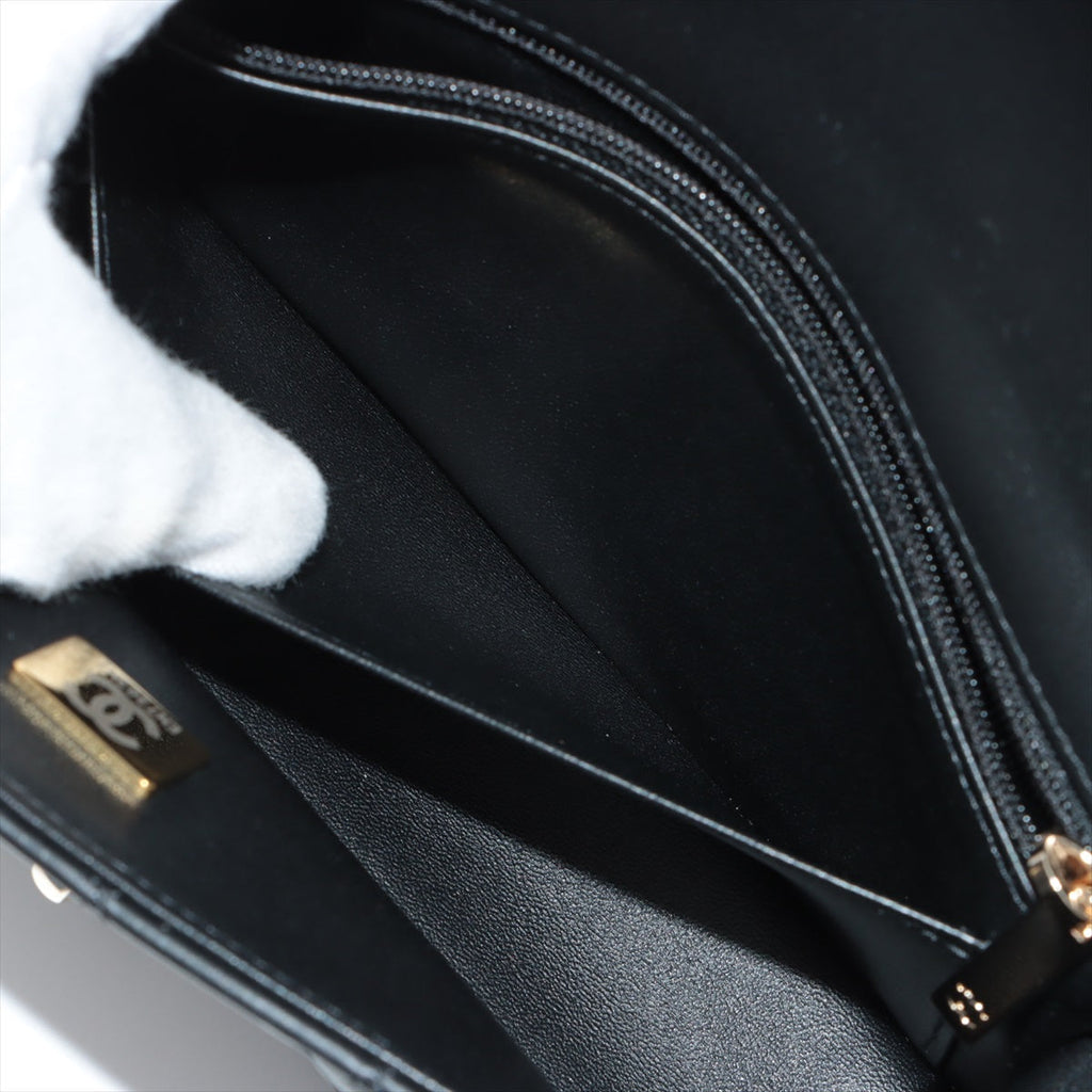 Chanel Mini Rectangular Lambskin Black Crossbody Bag (microchipped)