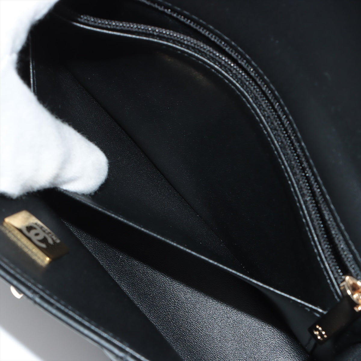 Chanel Mini Rectangular Lambskin Black Crossbody Bag (microchipped)