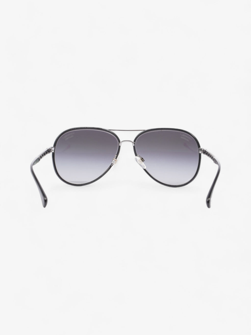 Chanel Pilot-Frame Sunglasses Black Acetate 140mm
