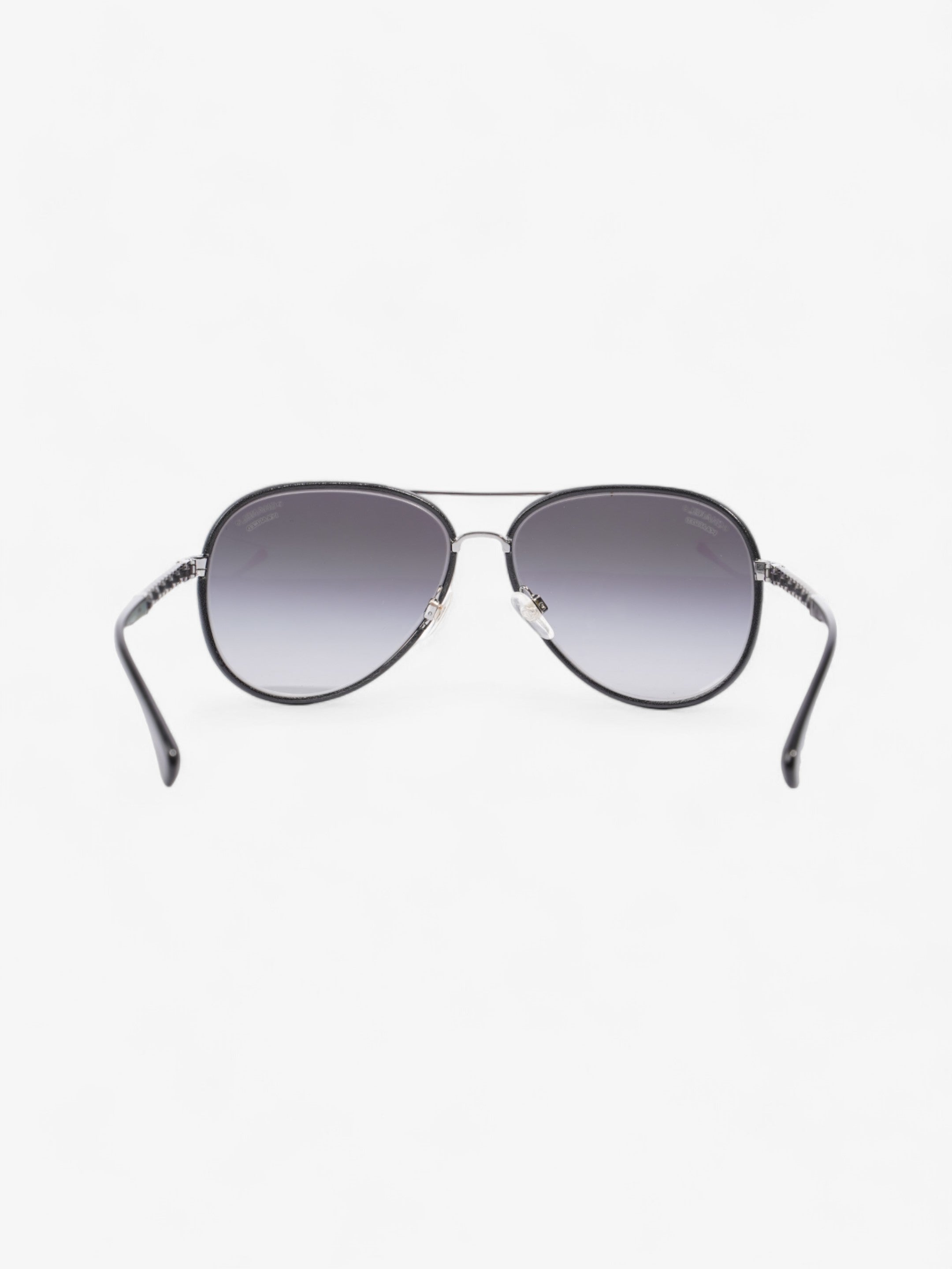 Chanel Pilot-Frame Sunglasses Black Acetate 140mm