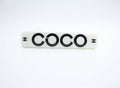 Chanel Vintage 01P Resin Coco Logo White Hairpin