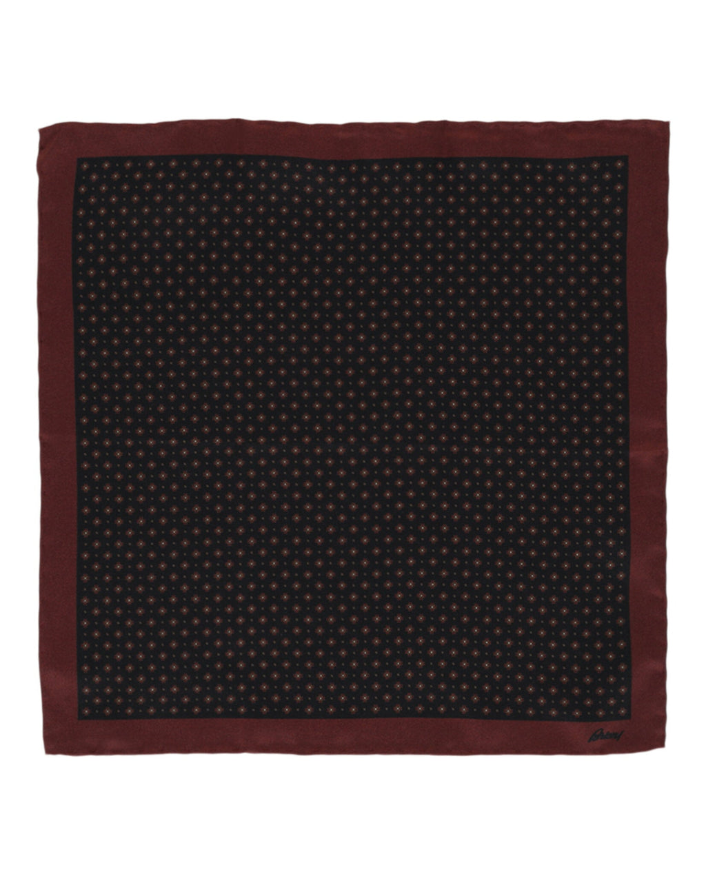 Brioni Mens Patterned Silk Pocket Square