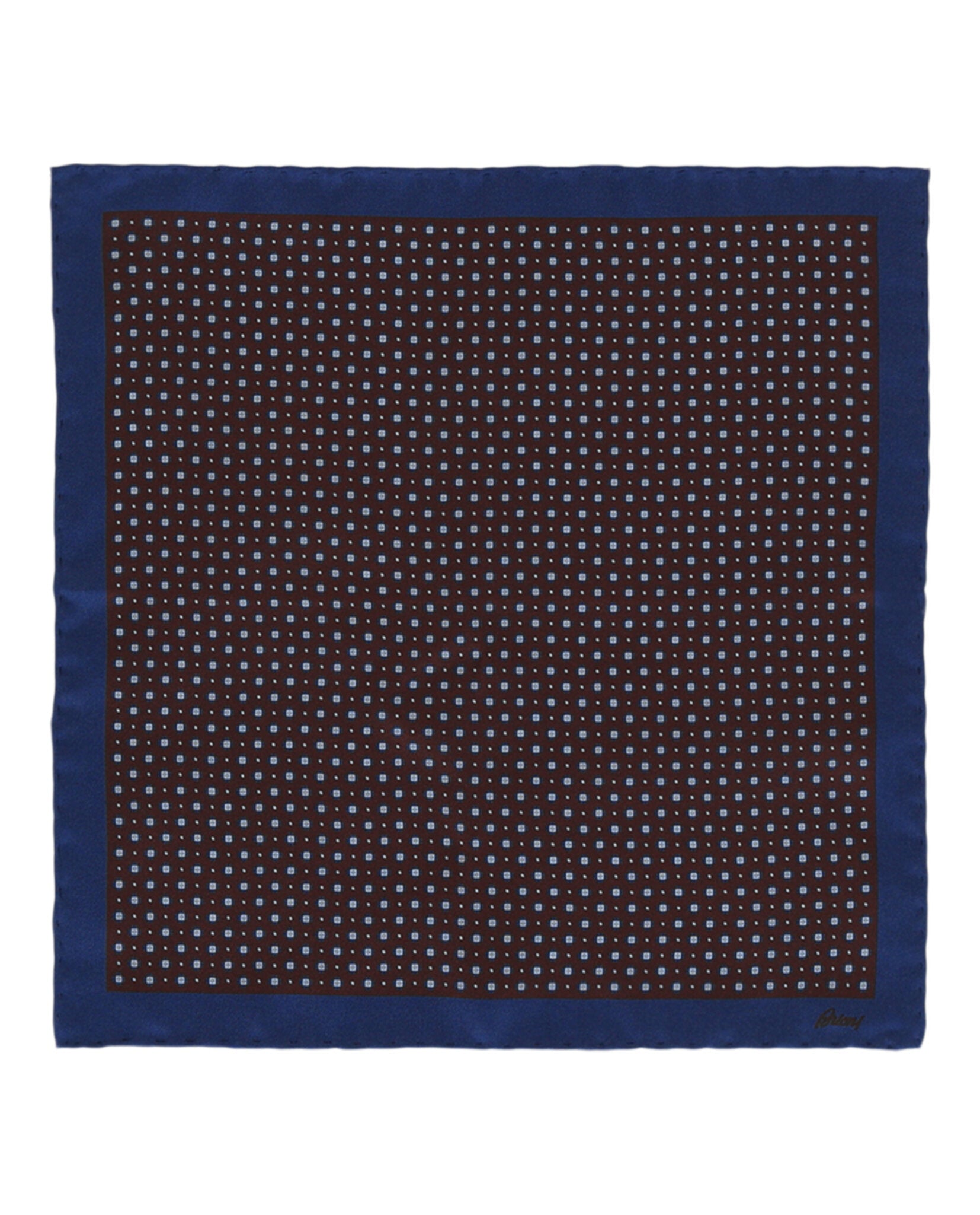 Brioni Mens Patterned Silk Pocket Square