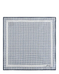 Brioni Mens Checkered Print Pocket Square
