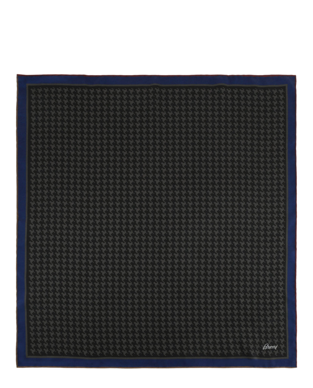 Brioni Mens Houndstooth Pocket Square