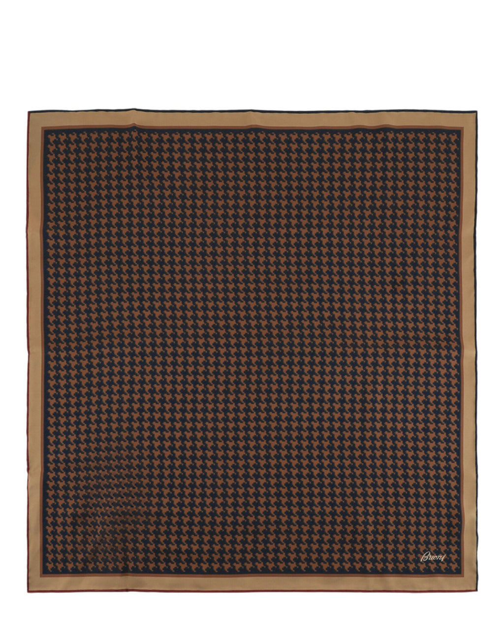 Brioni Mens Houndstooth Pocket Square