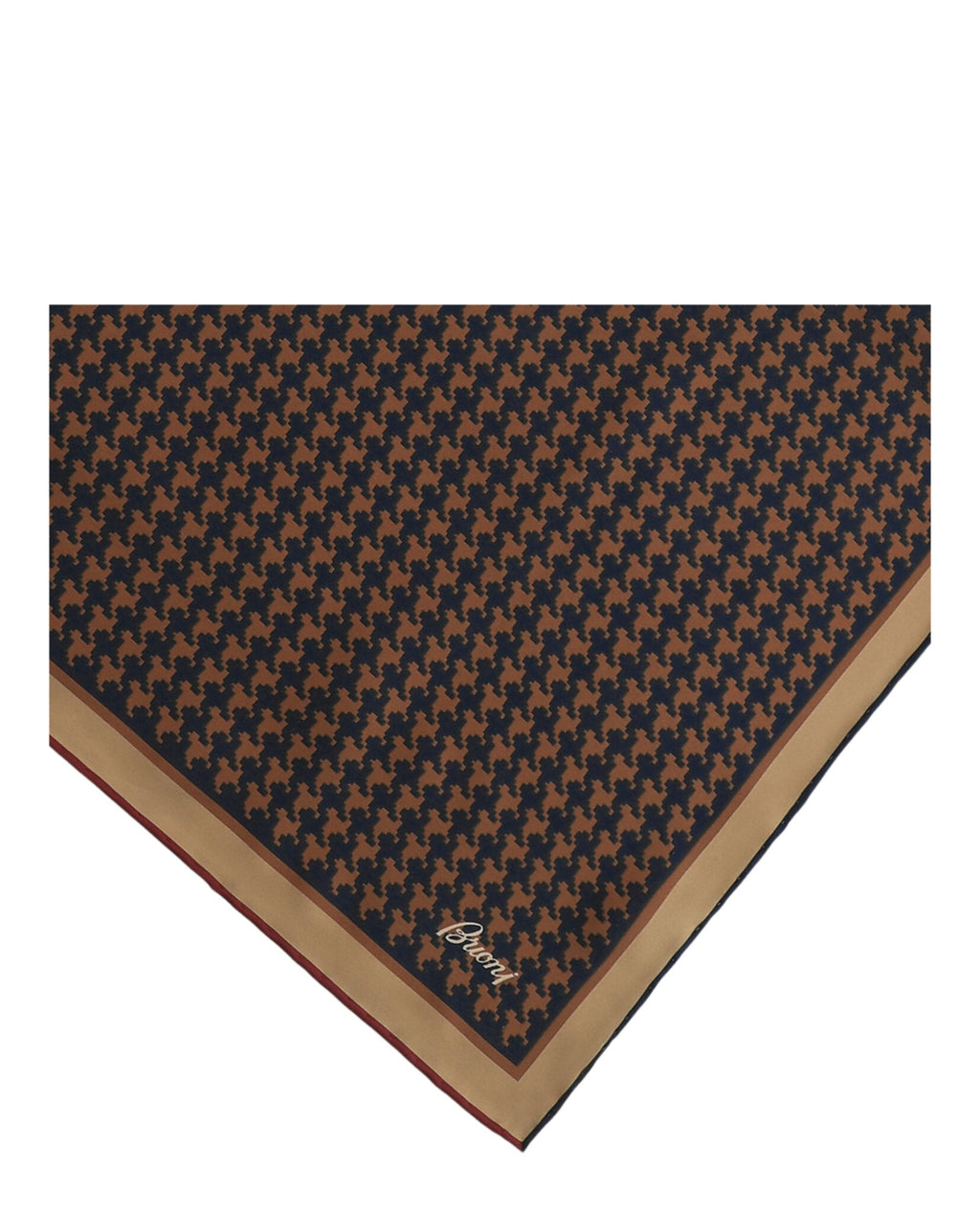 Brioni Mens Houndstooth Pocket Square