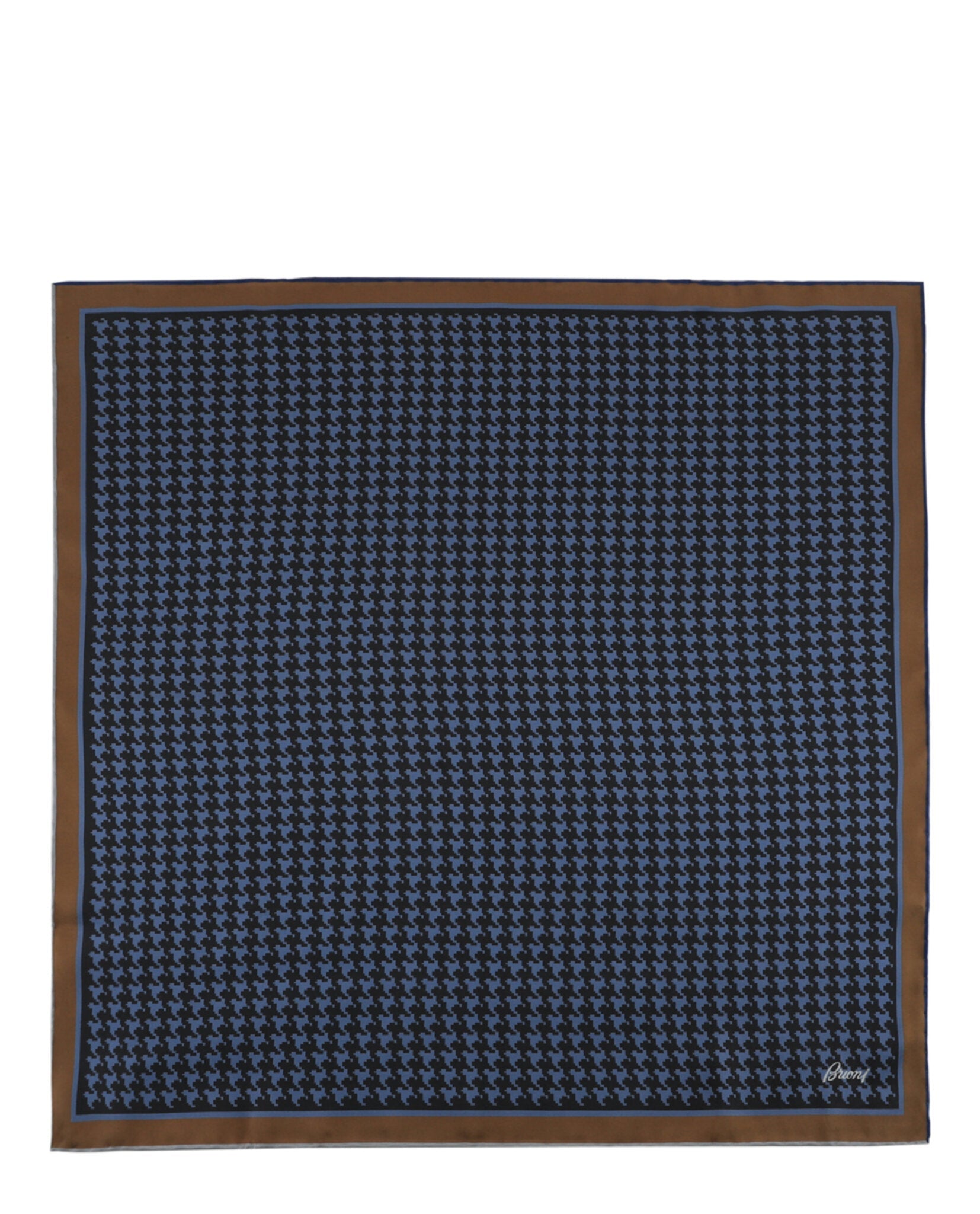 Brioni Mens Houndstooth Pocket Square