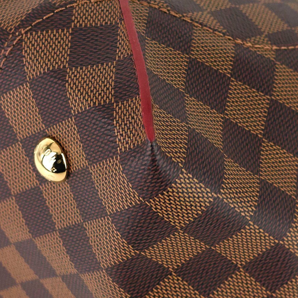 Louis Vuitto Caissa MM Damier Ebene Canvas Tote Bag