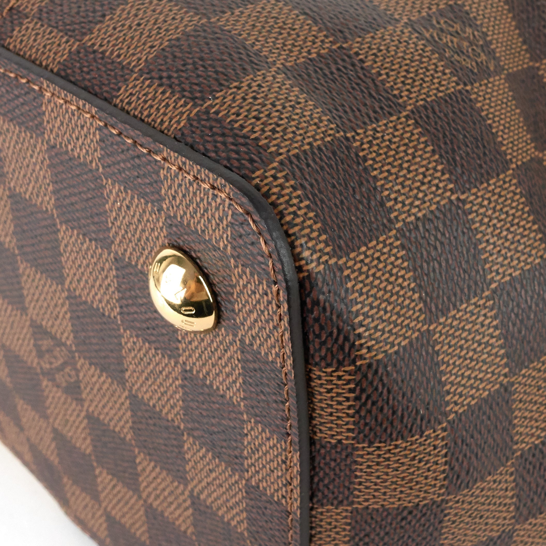 Louis Vuitto Jersey Damier Ebene Canvas And Taurillon Leather Tote Bag
