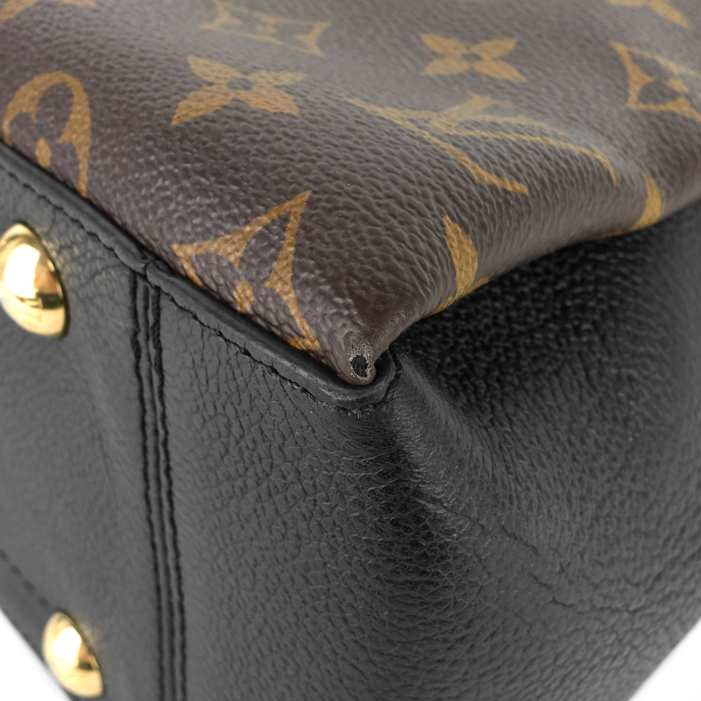 Louis Vuitto Surène MM Monogram Canvas and Calfskin Leather Tote Bag