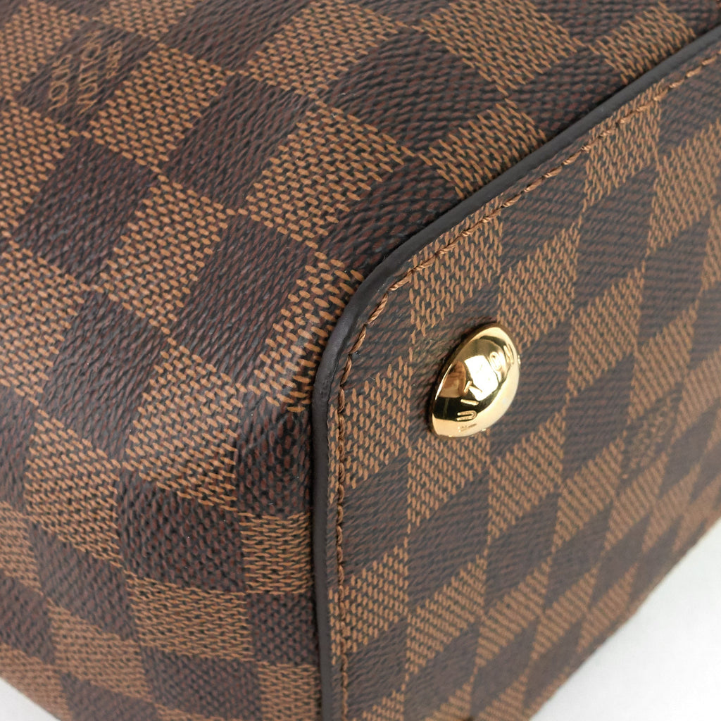 Louis Vuitto Jersey Damier Ebene Canvas And Taurillon Leather Tote Bag