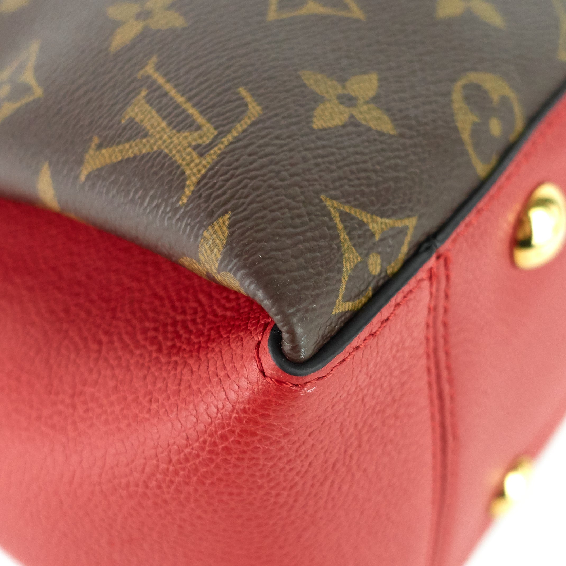 Louis Vuitto Surène MM Monogram Canvas and Calfskin Leather Tote Bag