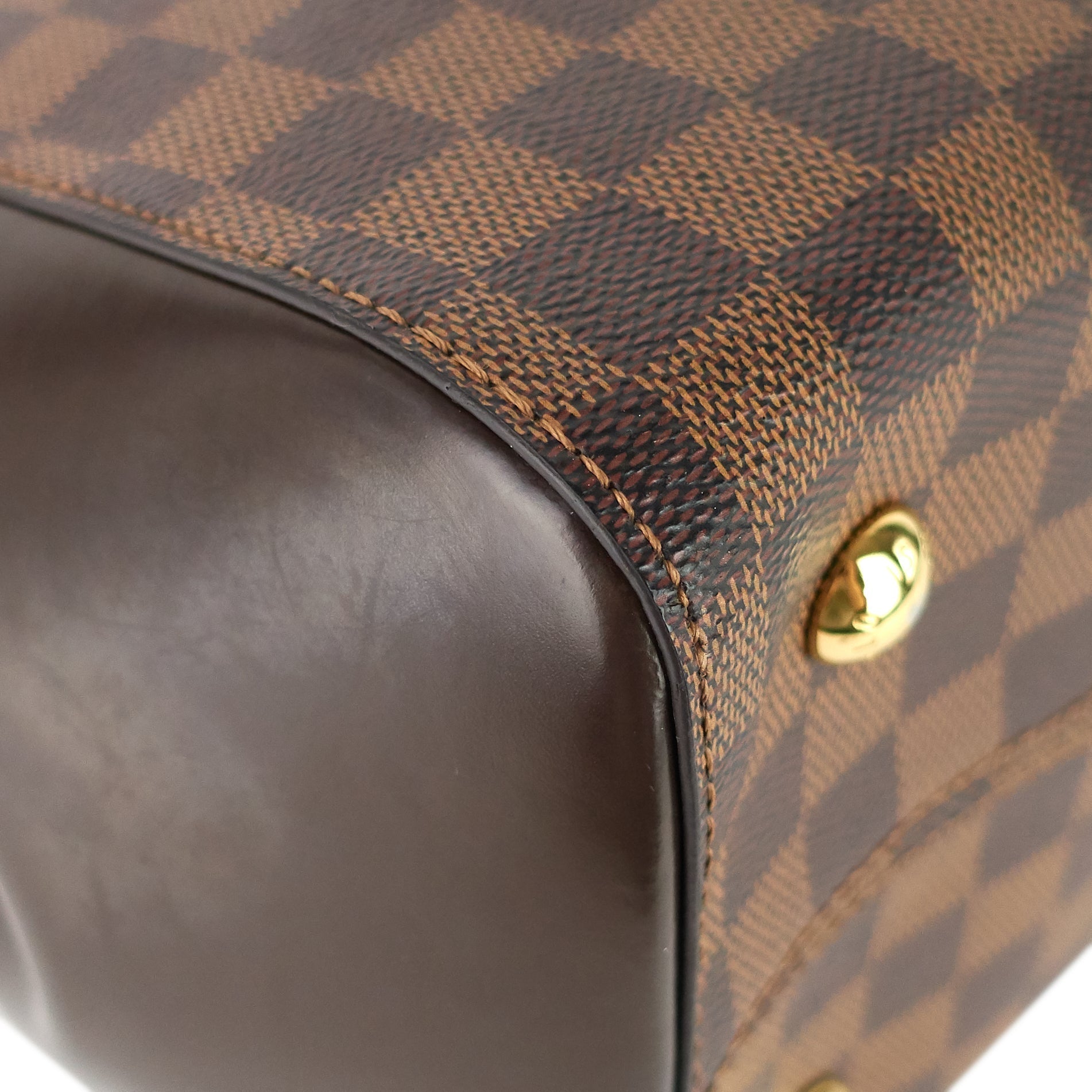 Louis Vuitto Rivoli MM Damier Ebene Canvas Tote Bag