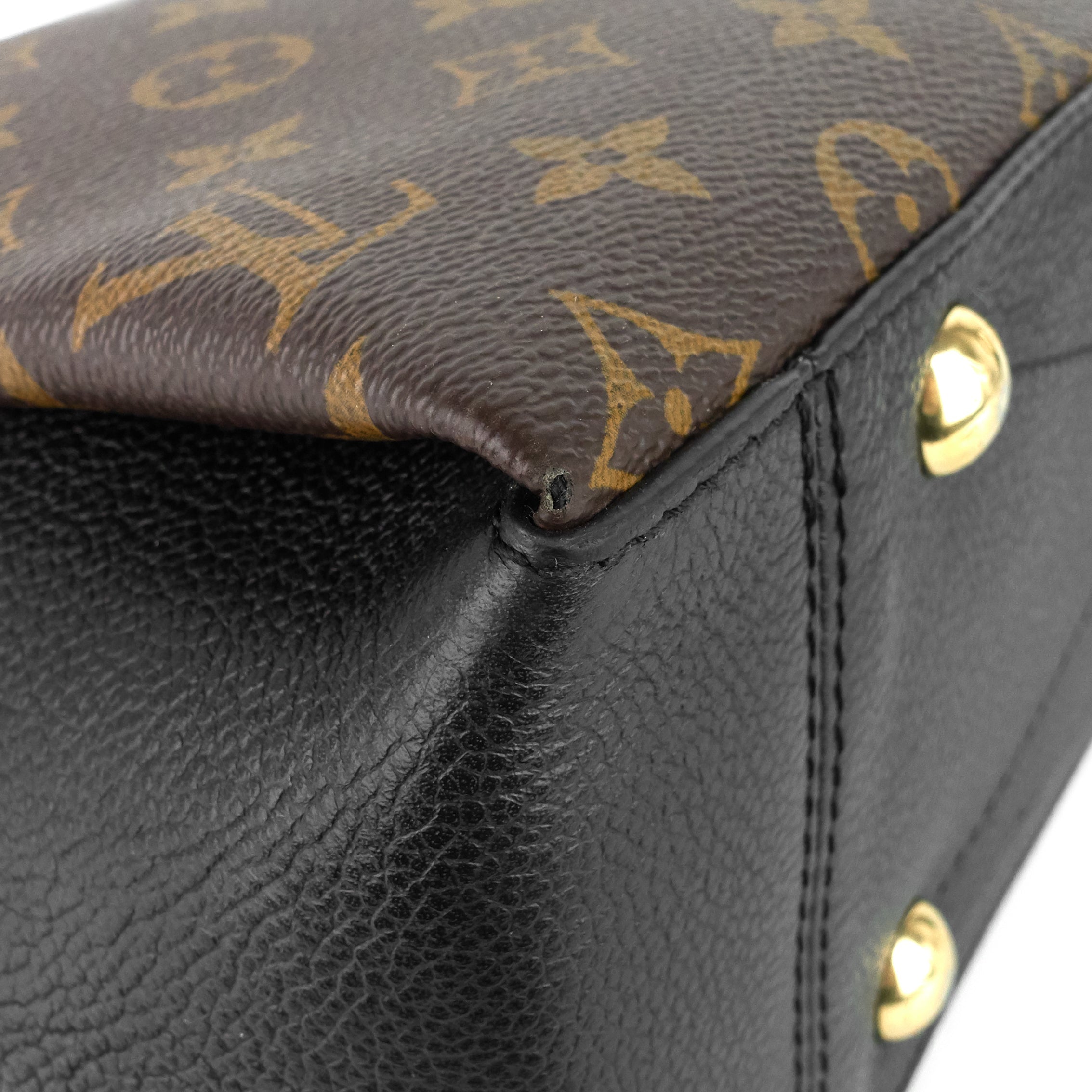 Louis Vuitto Surène MM Monogram Canvas and Calfskin Leather Tote Bag