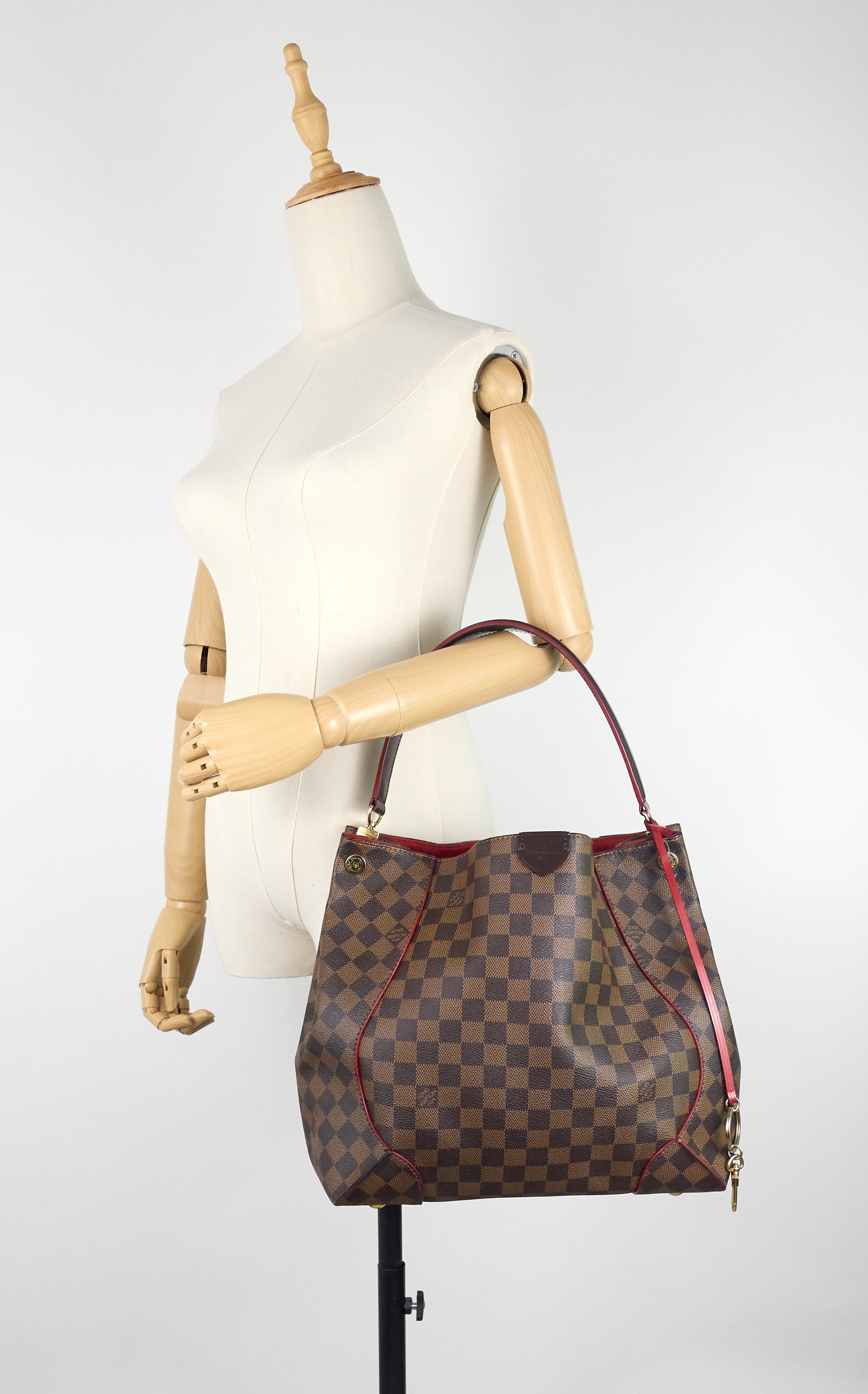 Louis Vuitto Caissa Damier Ebene Canvas Tote Bag