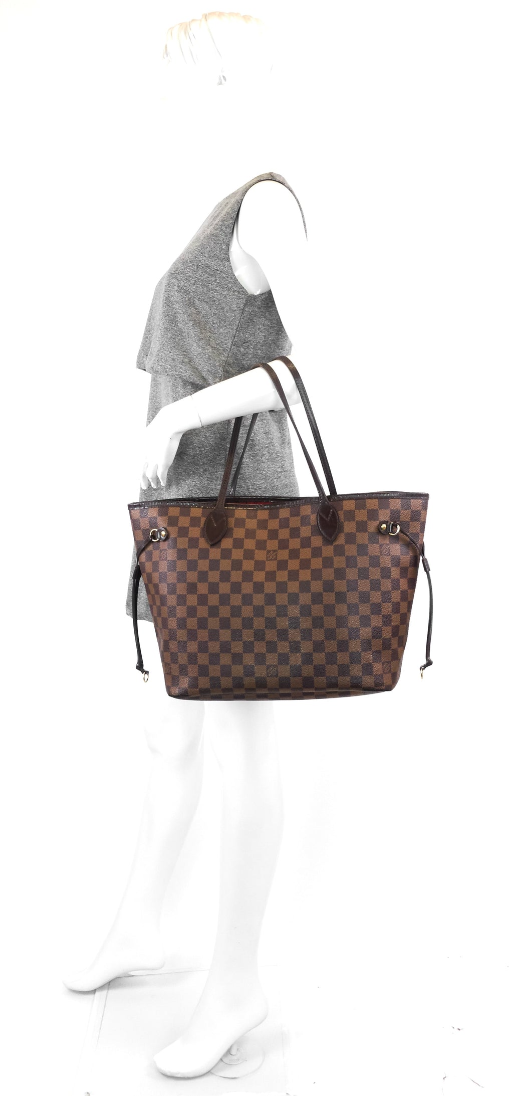 Louis Vuitto Neverfull MM Damier Ebene Tote Bag