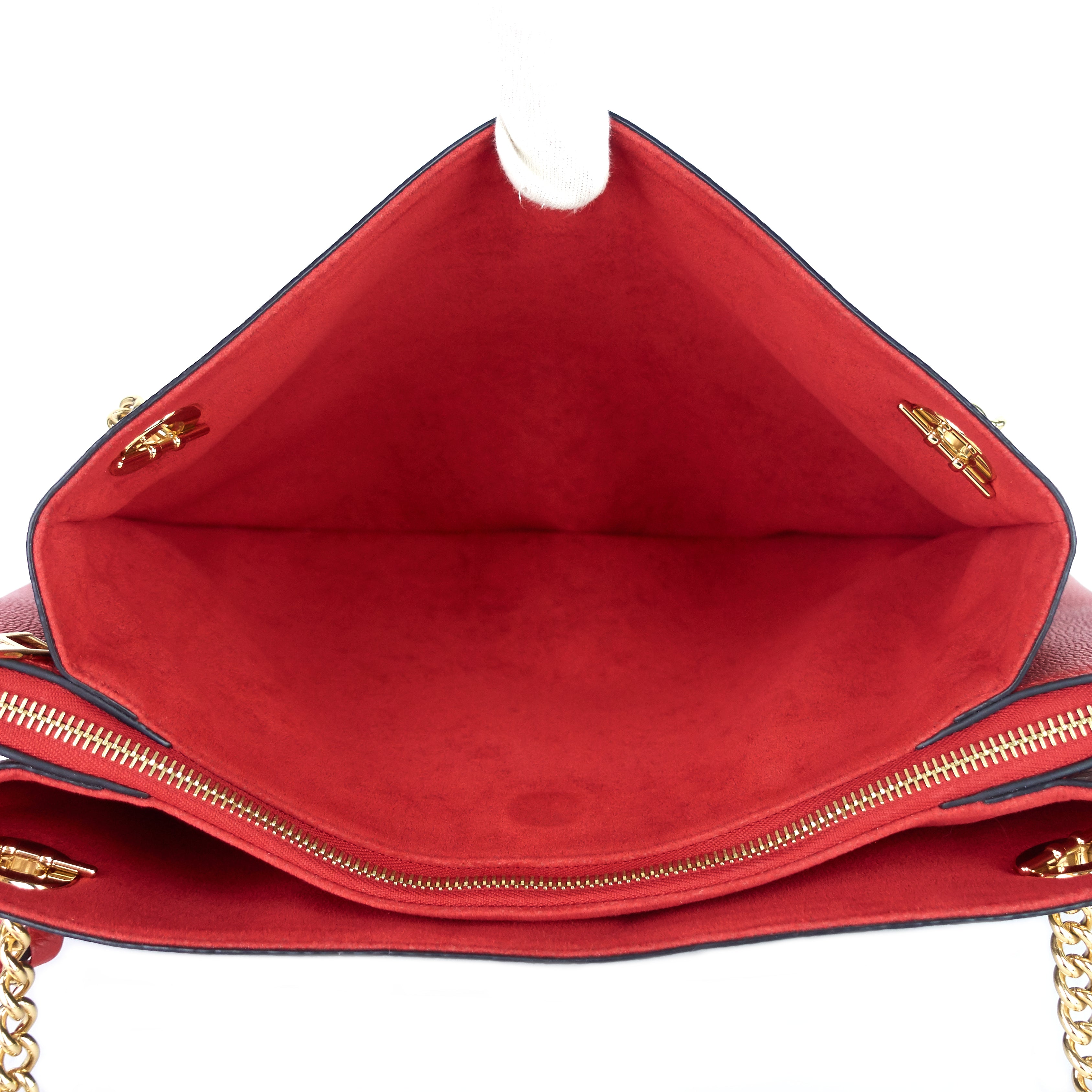 Louis Vuitto Surène MM Monogram Canvas and Calfskin Leather Tote Bag