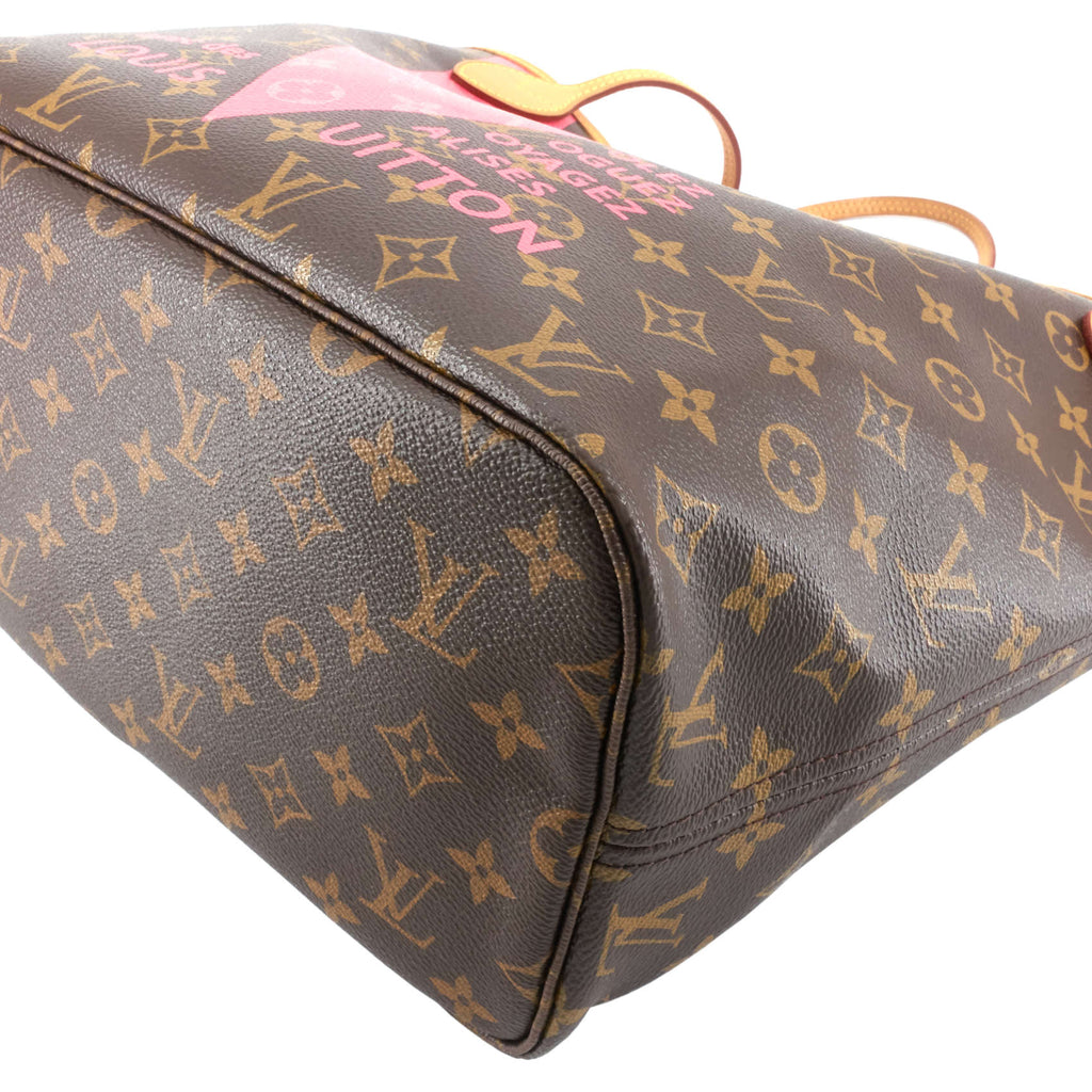Louis Vuitto Neverfull MM Cities V Monogram Canvas Tote Bag