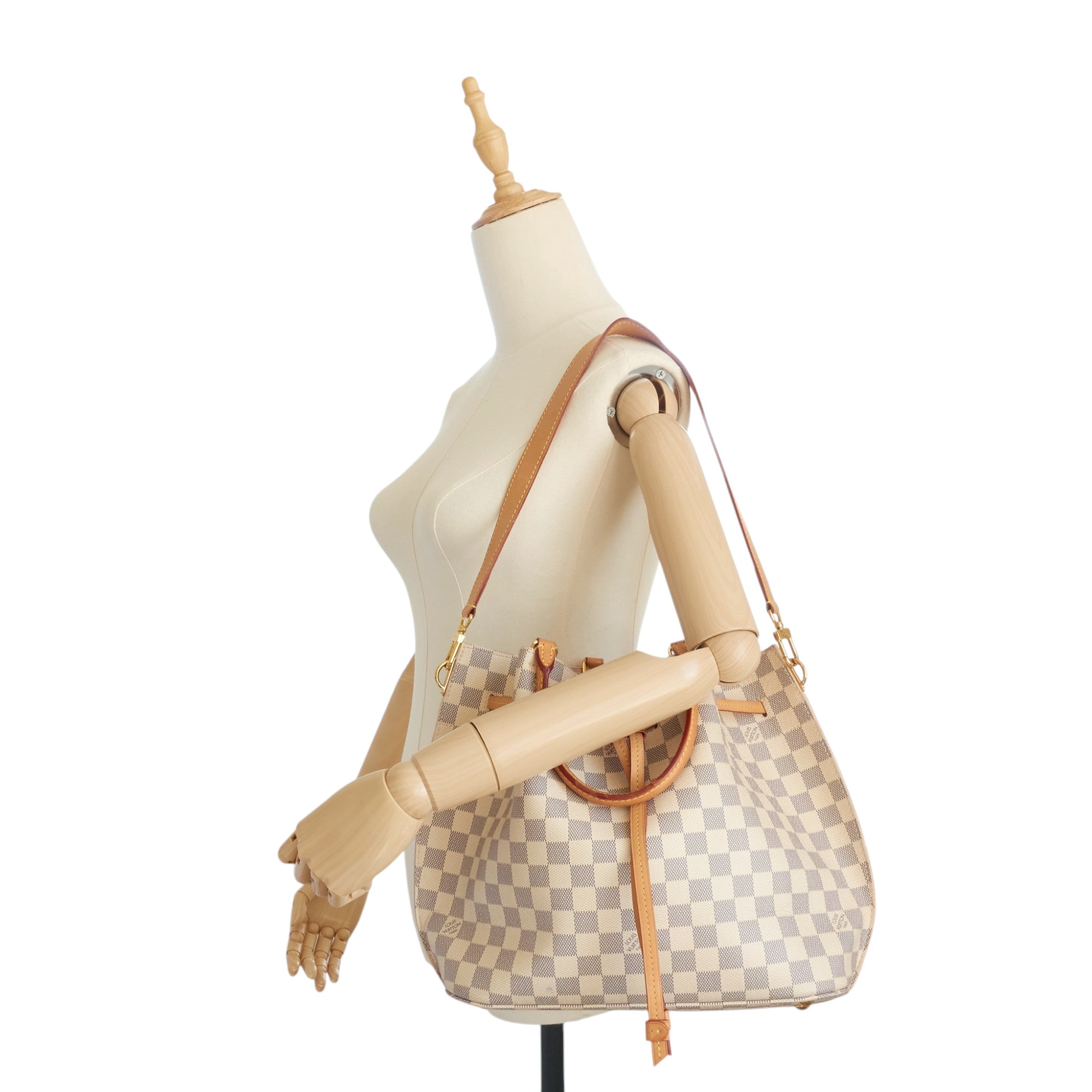 Louis Vuitto Girolata Damier Azur Canvas Tote Bag
