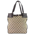 Gucci Ornamental Buckle Monogram Canvas Tote Bag