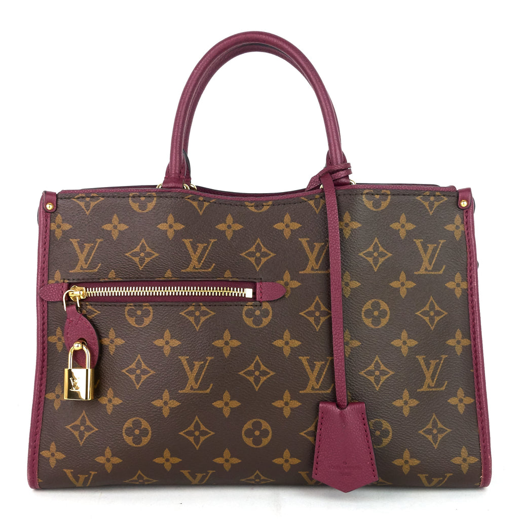 Louis Vuitto Popincourt PM Monogram Canvas Raisin Tote Bag