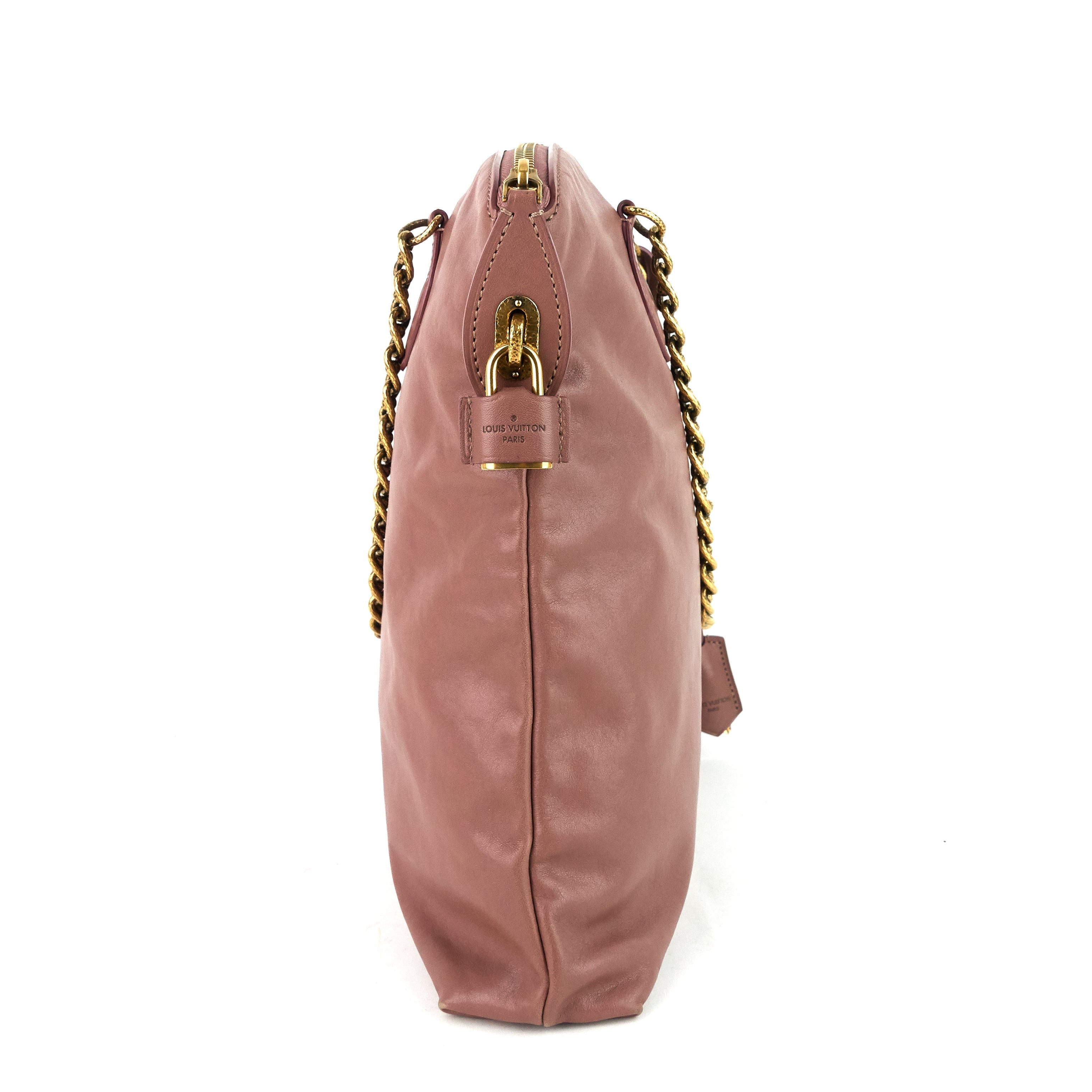 Louis Vuitto Cuir Boudoir Lockit Leather Chain Tote Bag