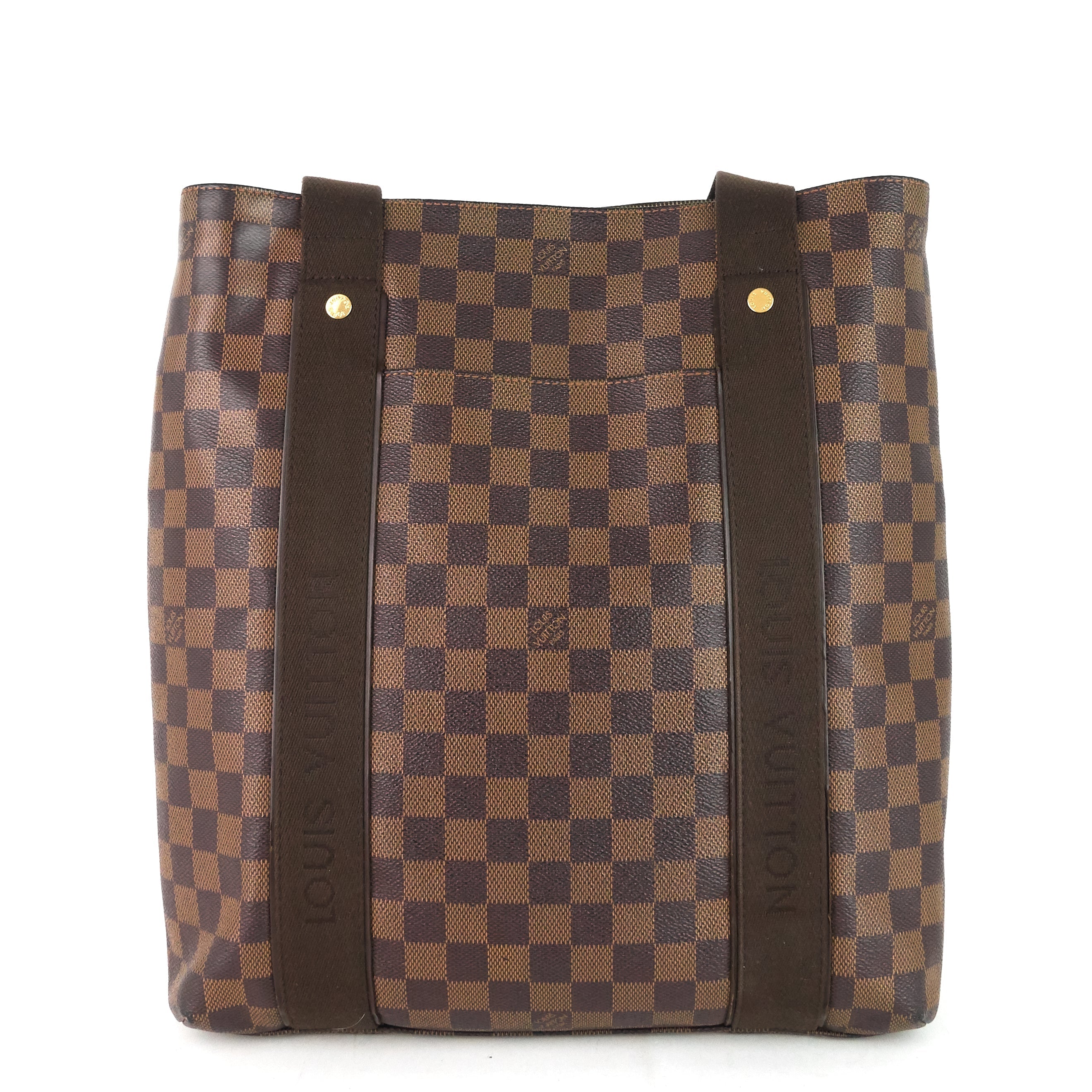 Louis Vuitto Cabas Beaubourg Damier Ebene Canvas Tote Bag