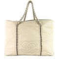Chanel Modern Chain Zip Leather Tote Bag