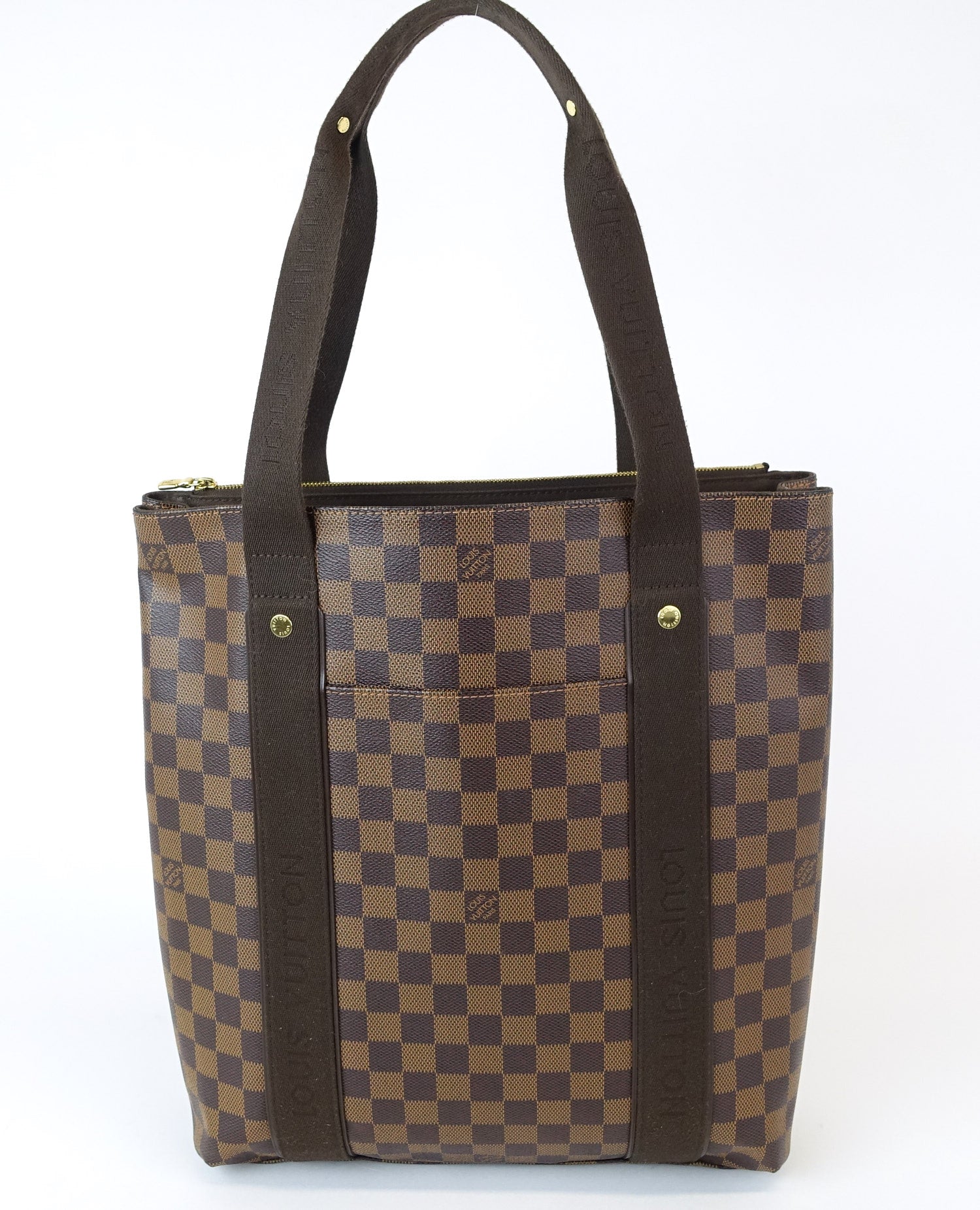 Louis Vuitto Cabas Beaubourg Damier Ebene Canvas Tote Bag