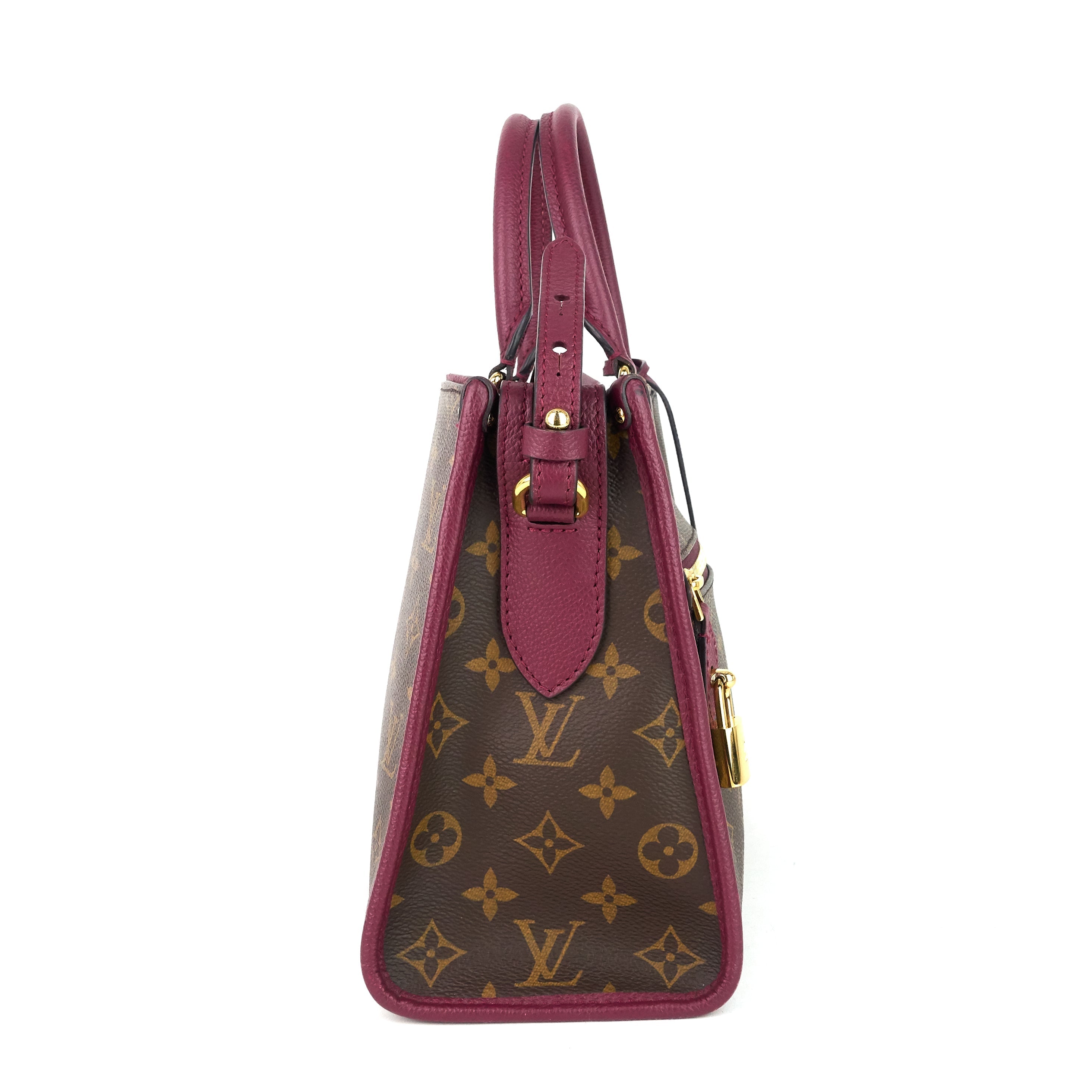 Louis Vuitto Popincourt PM Monogram Canvas Raisin Tote Bag