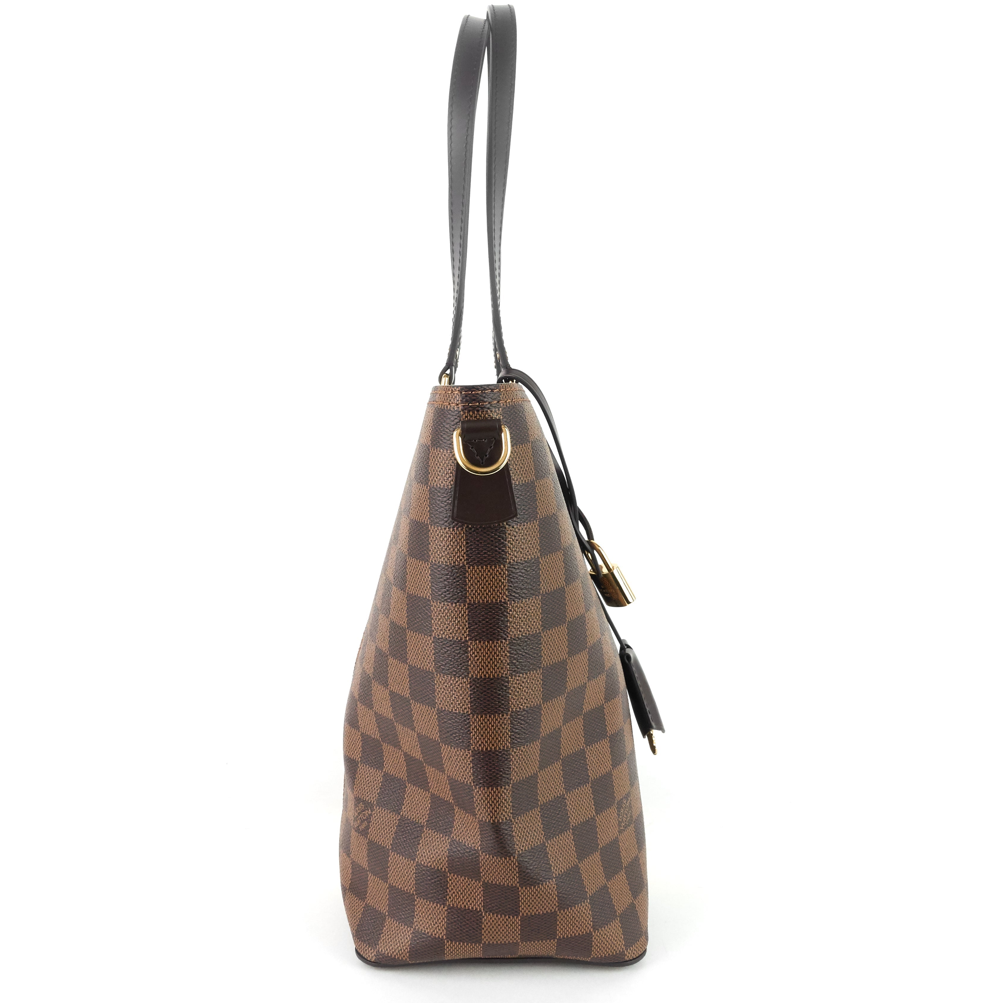 Louis Vuitto Jersey Damier Ebene Canvas And Taurillon Leather Tote Bag