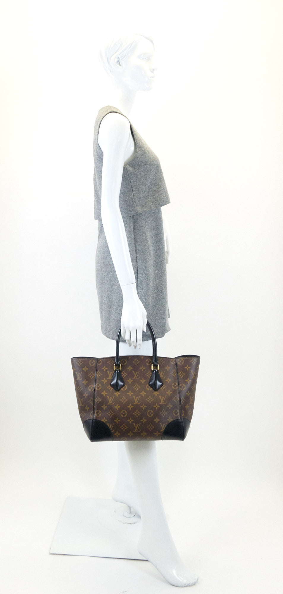Louis Vuitto Phenix MM Monogram Canvas and Calfskin Leather Tote Bag
